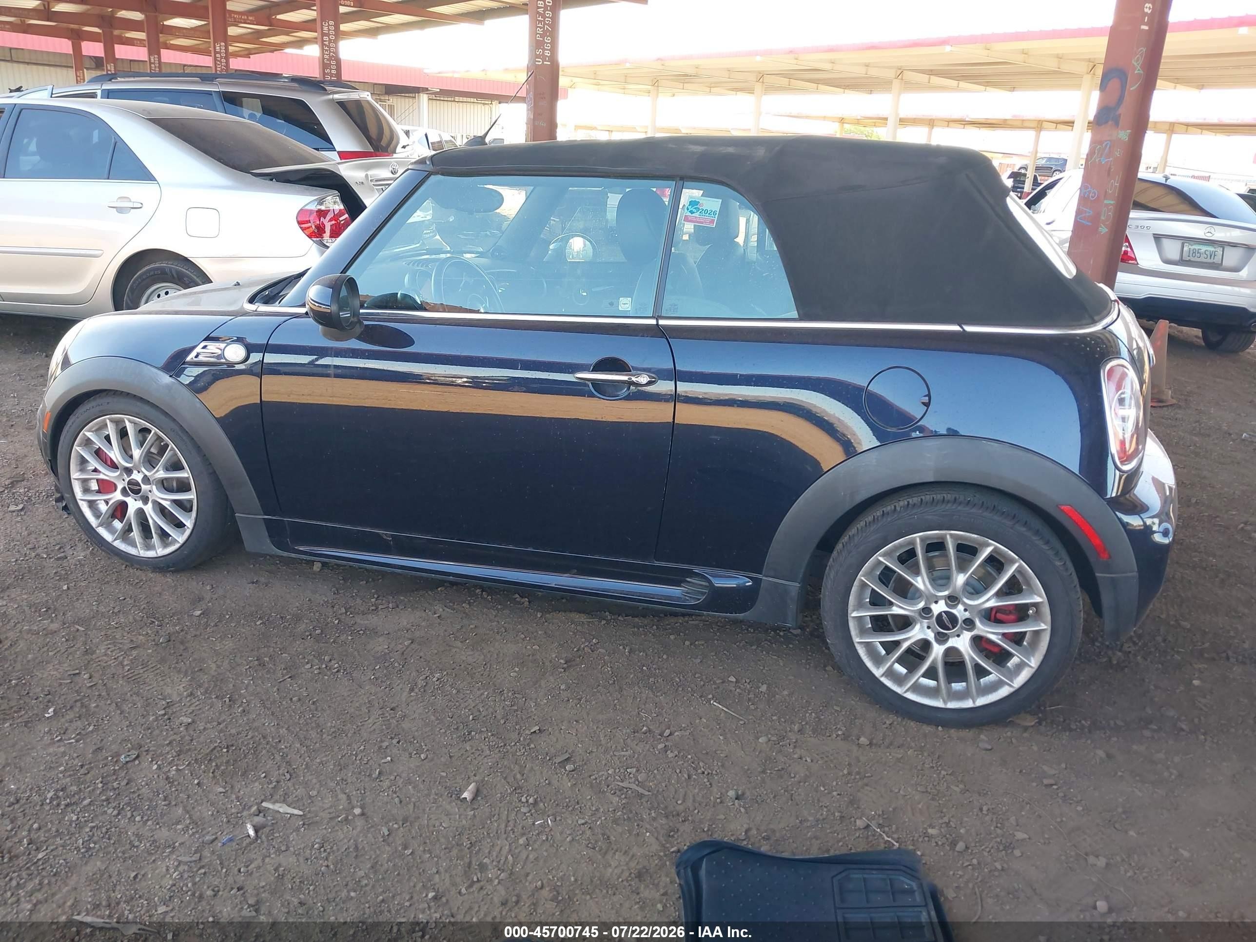 2013 Mini Convertible John Cooper Works Синий vin: WMWMR9C51DT499413