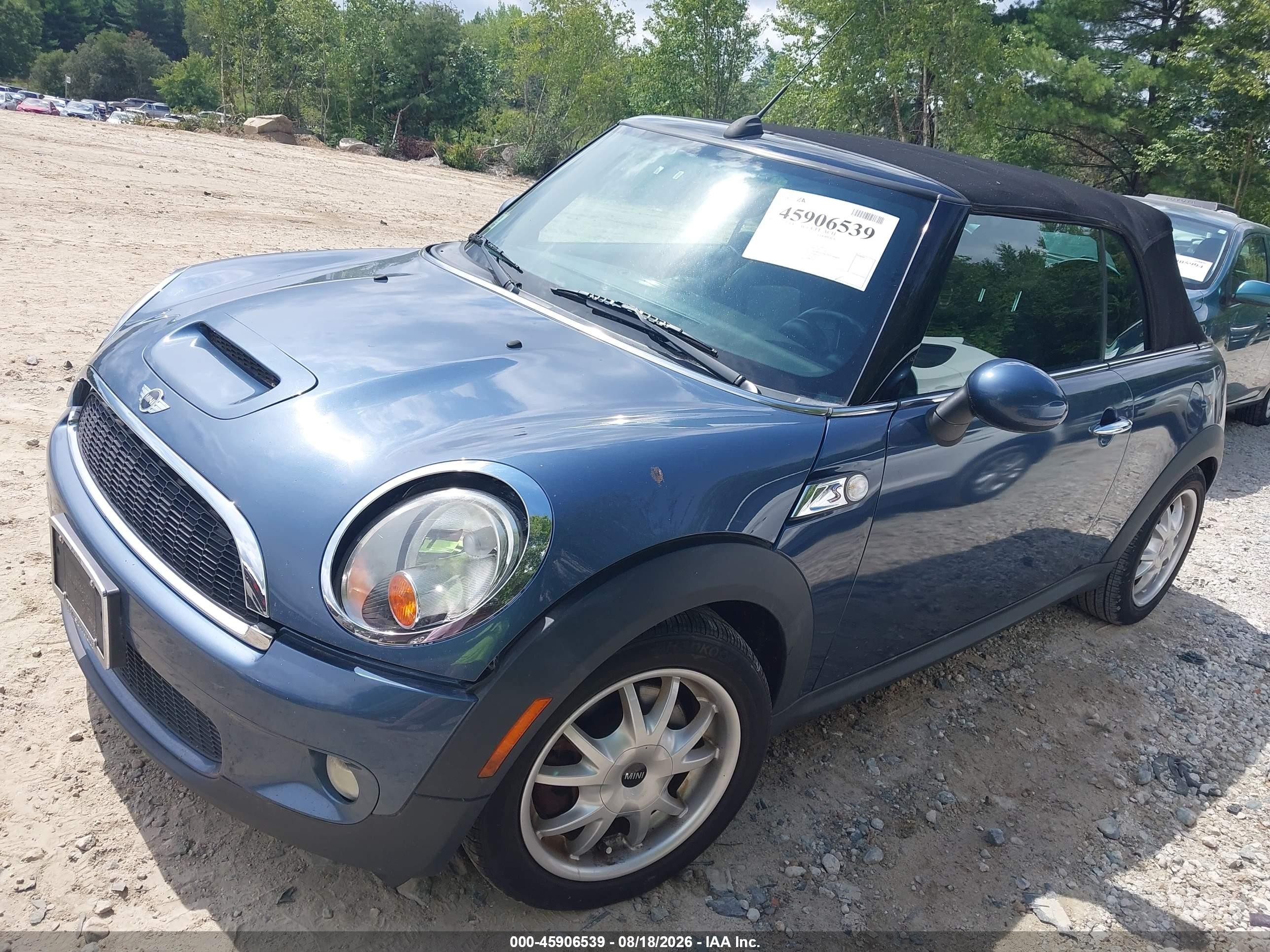 2010 Mini Cooper S   Синий vin: WMWMS3C50ATY50860