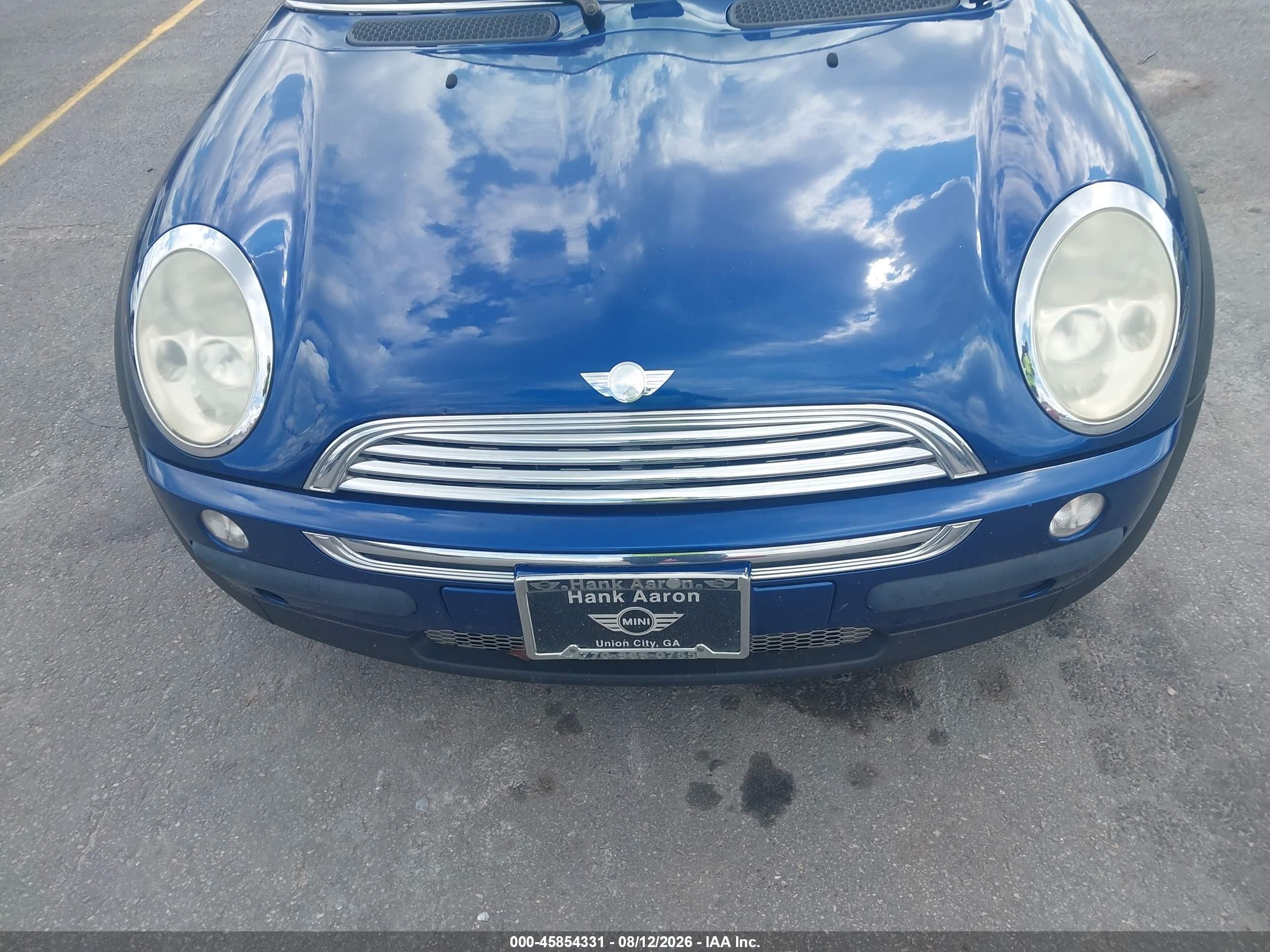 2004 Mini Cooper   Blue vin: WMWRC33414TC53850
