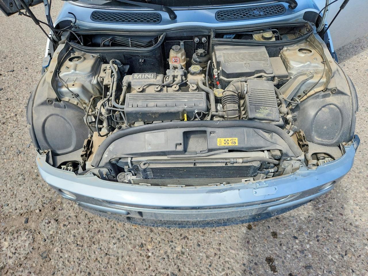 2003 Mini Cooper Silver vin: WMWRC33423TE19873