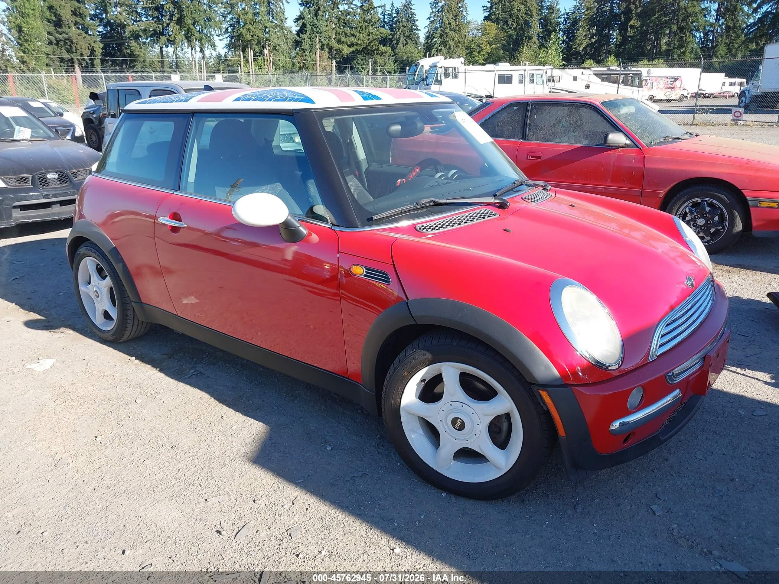 2003 Mini Cooper   Red vin: WMWRC33453TE16773