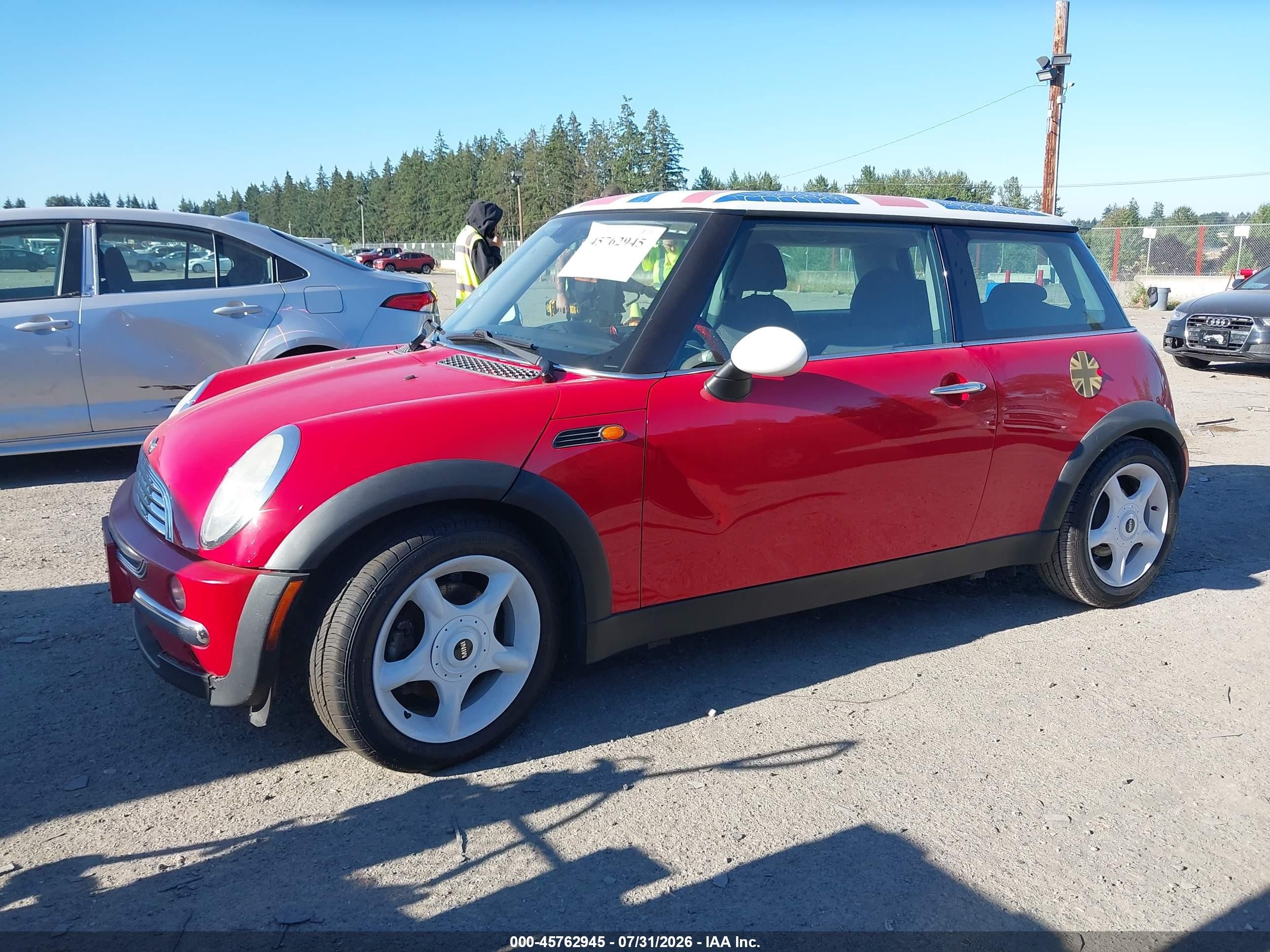 2003 Mini Cooper   Красный vin: WMWRC33453TE16773