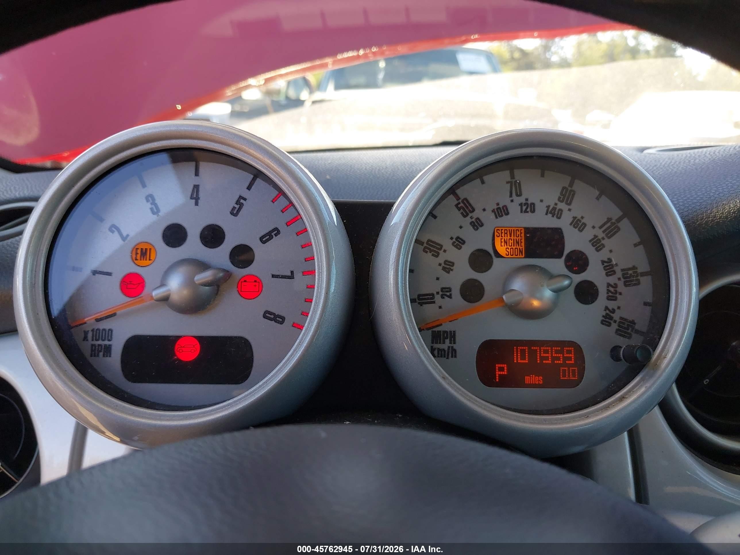 2003 Mini Cooper   Красный vin: WMWRC33453TE16773