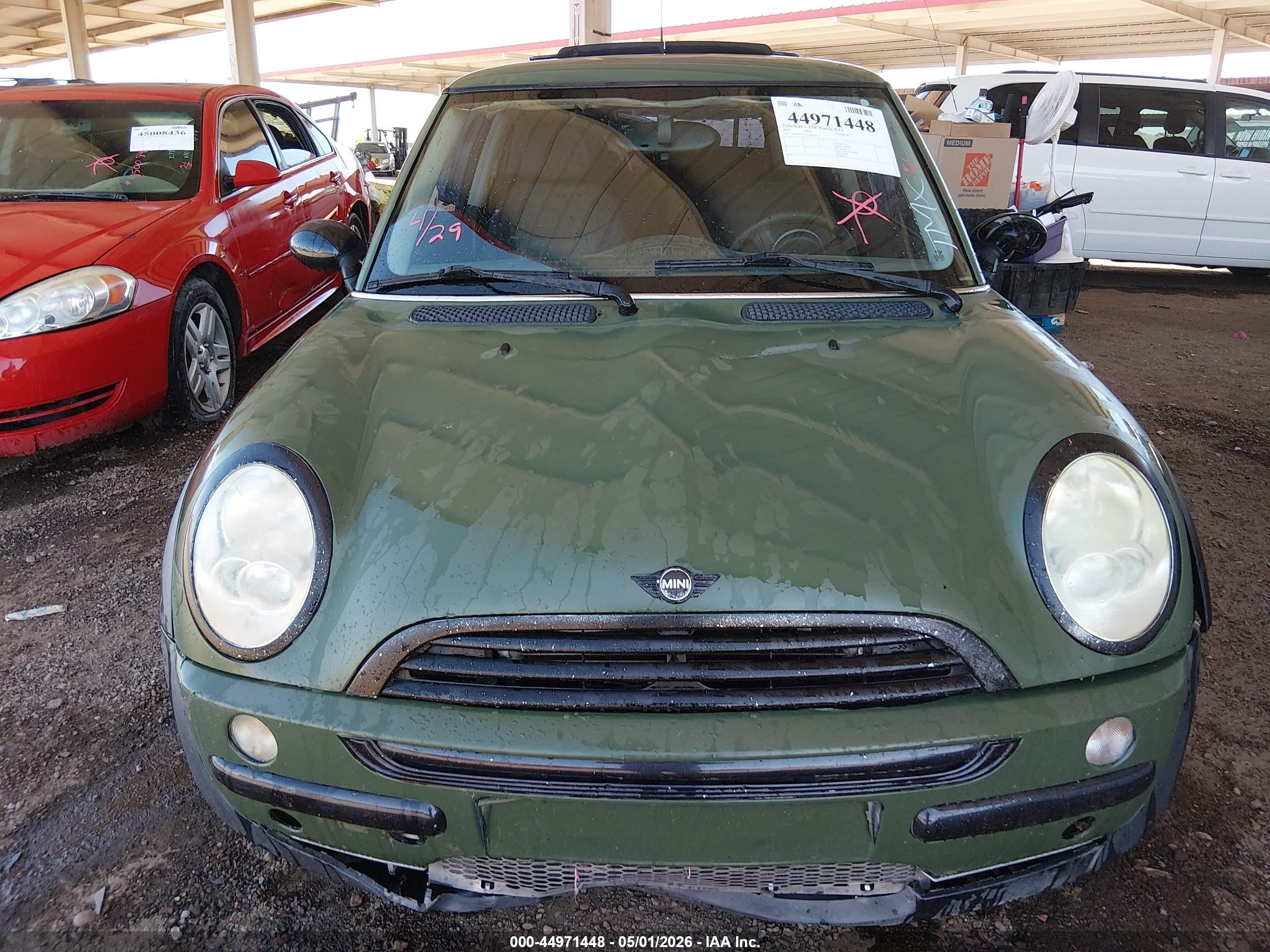 2005 Mini Cooper   Green vin: WMWRC33455TJ65897