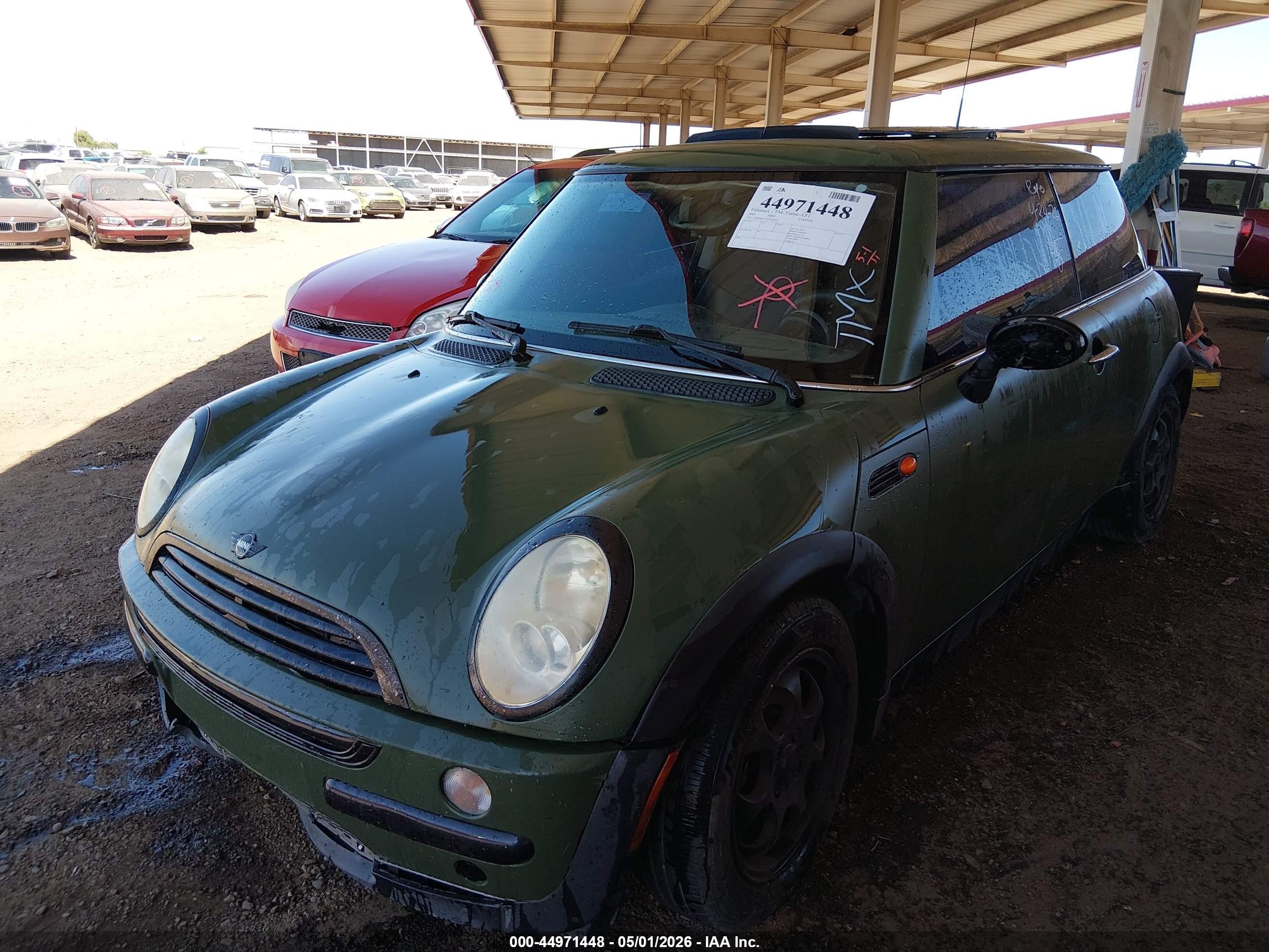 2005 Mini Cooper   Green vin: WMWRC33455TJ65897