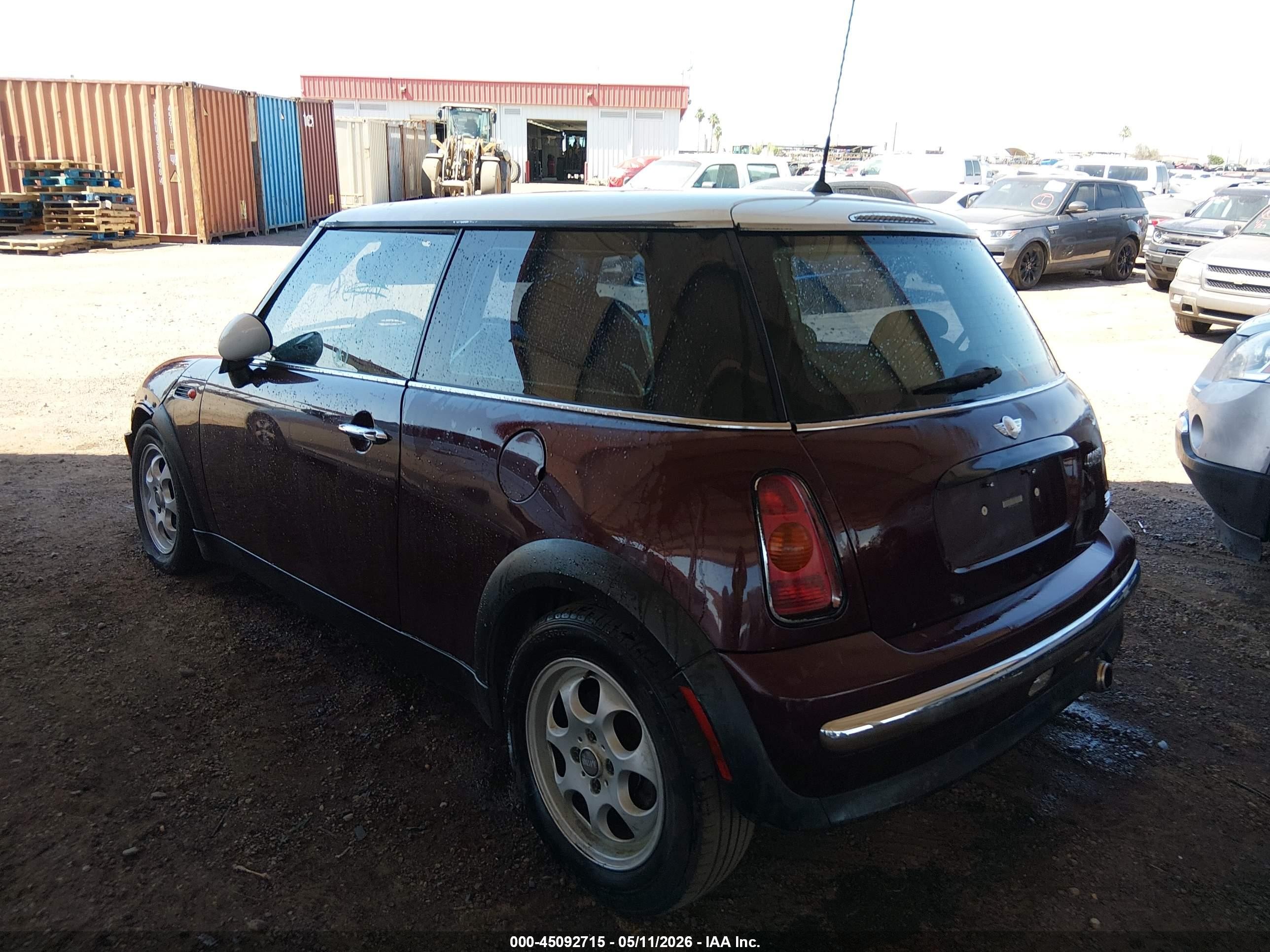 2003 Mini Cooper   Maroon vin: WMWRC33473TE14555