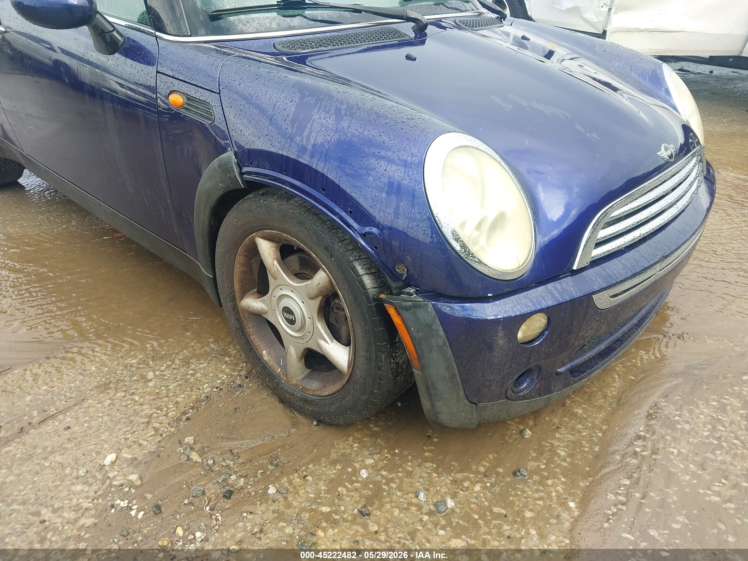 2005 Mini Cooper   Blue vin: WMWRC33485TJ66025