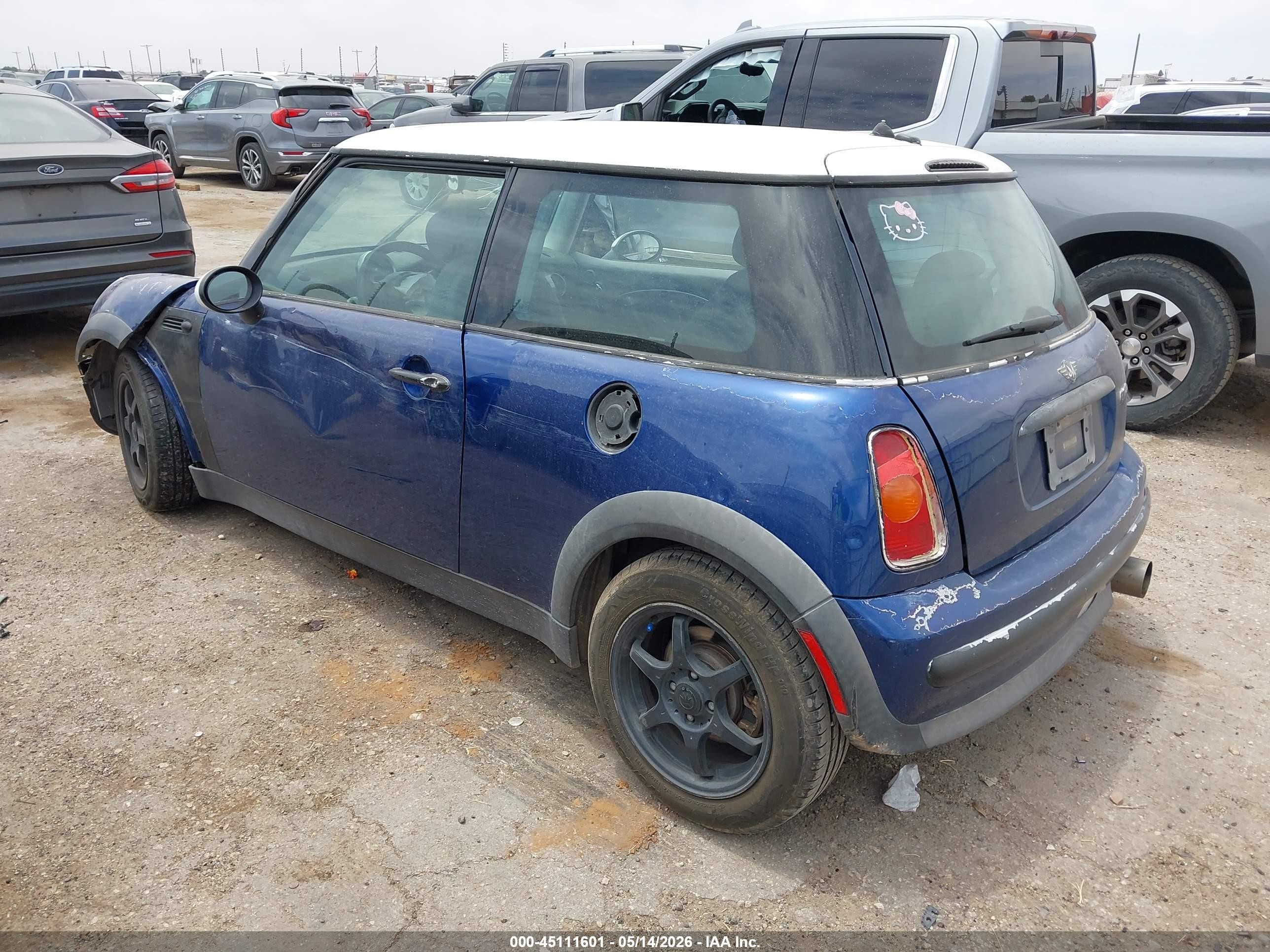 2004 Mini Cooper Blue vin: WMWRC334X4TJ57258