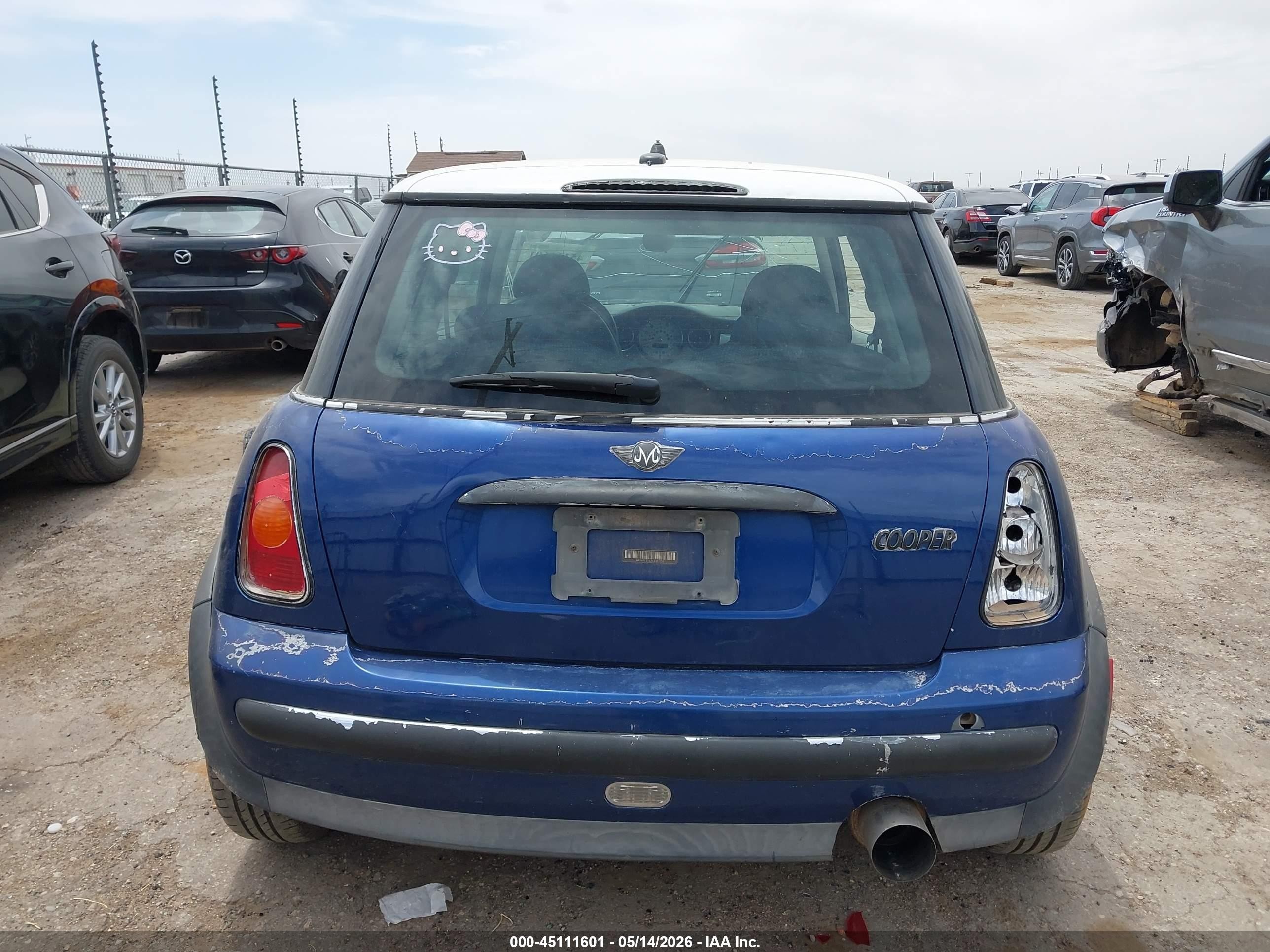 2004 Mini Cooper Blue vin: WMWRC334X4TJ57258