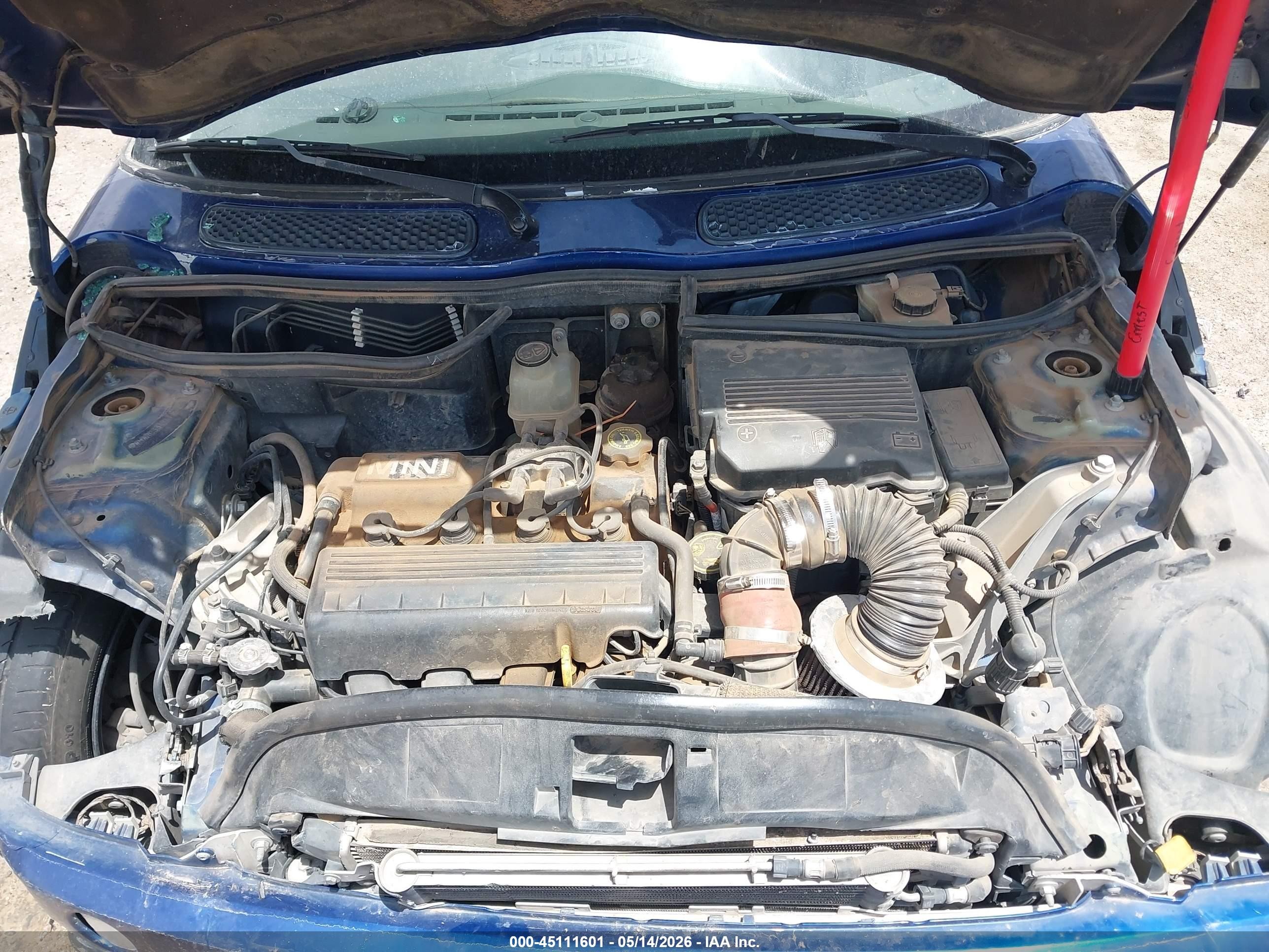 2004 Mini Cooper Blue vin: WMWRC334X4TJ57258
