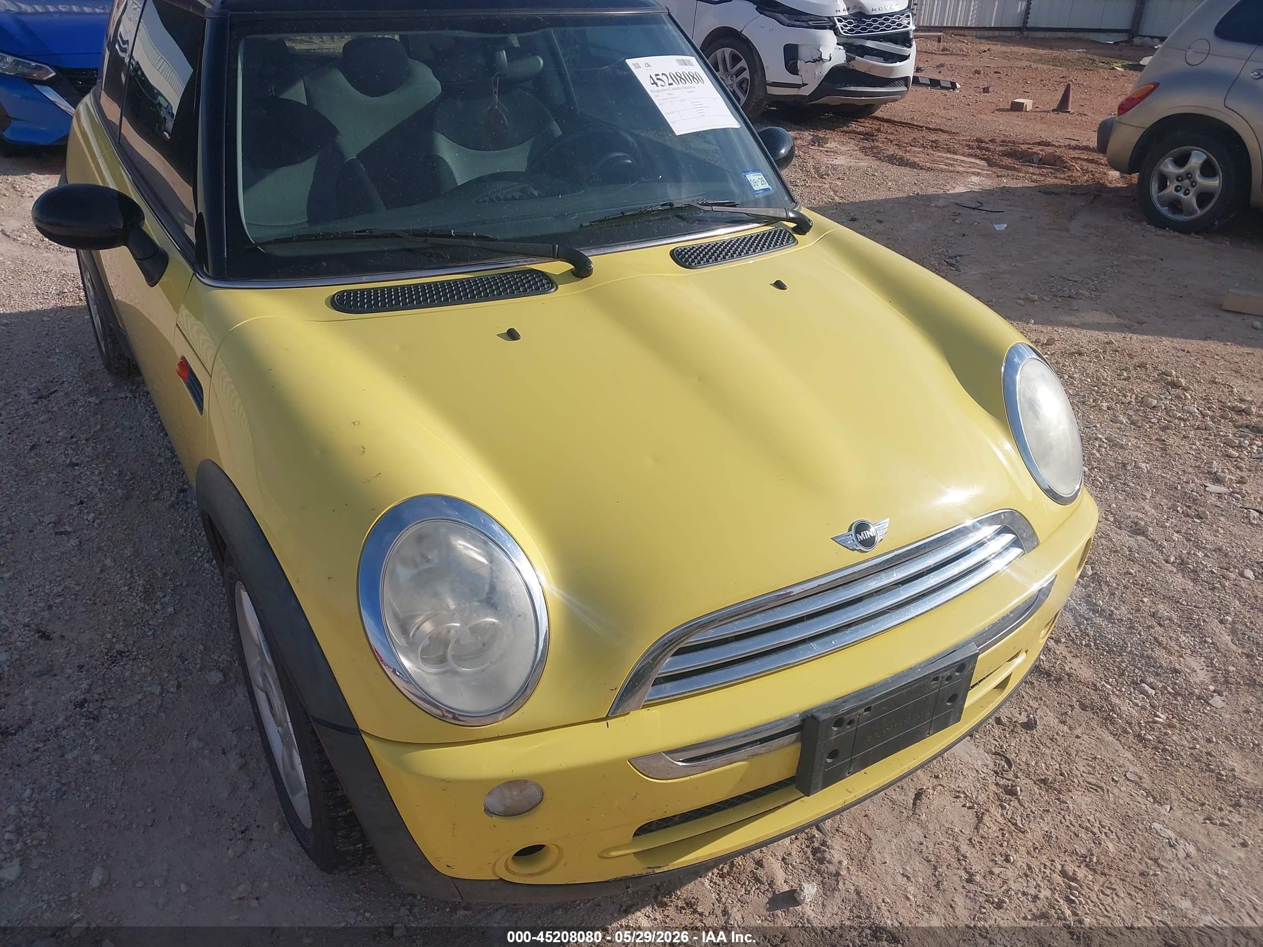 2005 Mini Cooper   Yellow vin: WMWRC33505TK61557