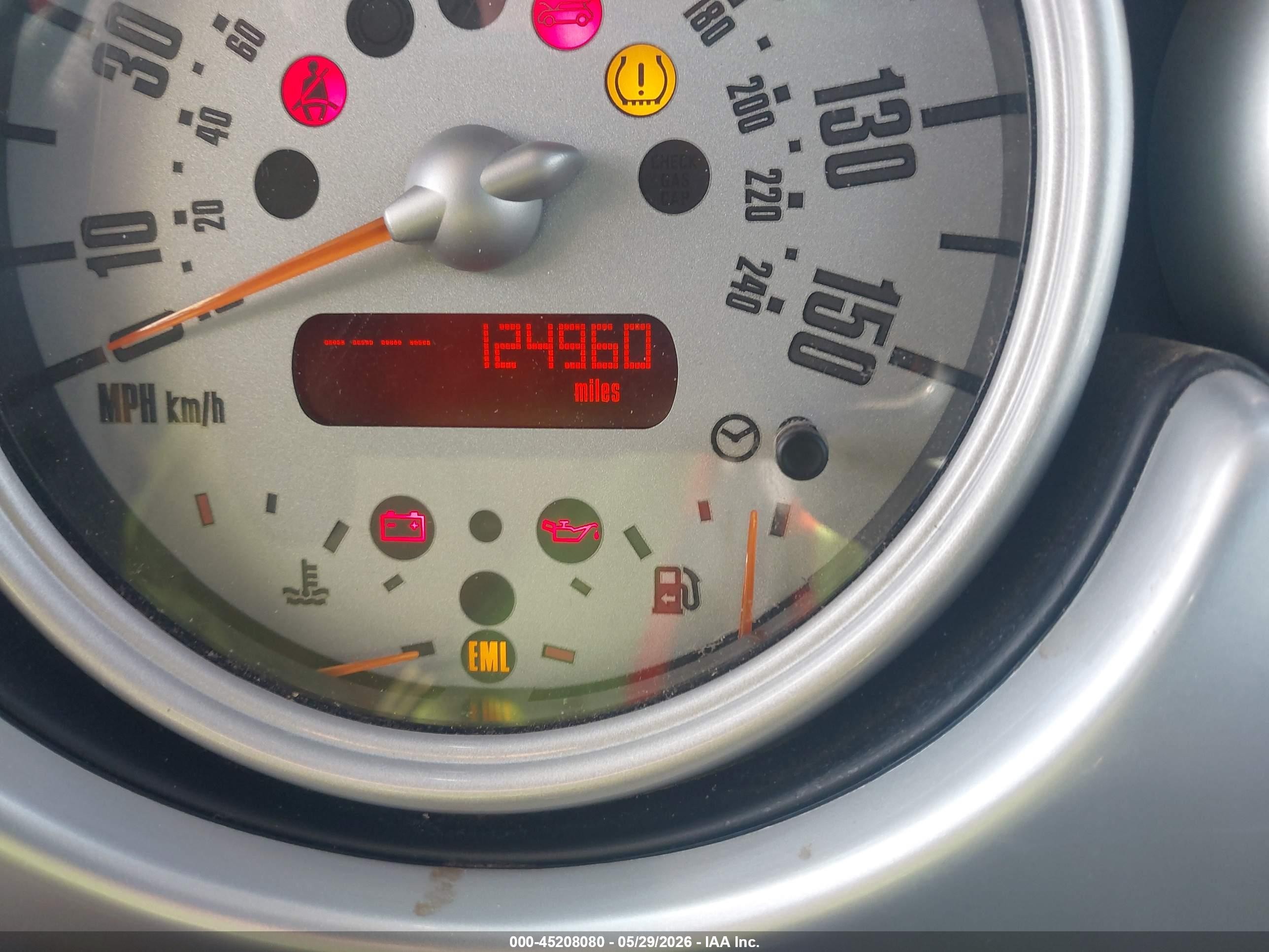 2005 Mini Cooper   Yellow vin: WMWRC33505TK61557