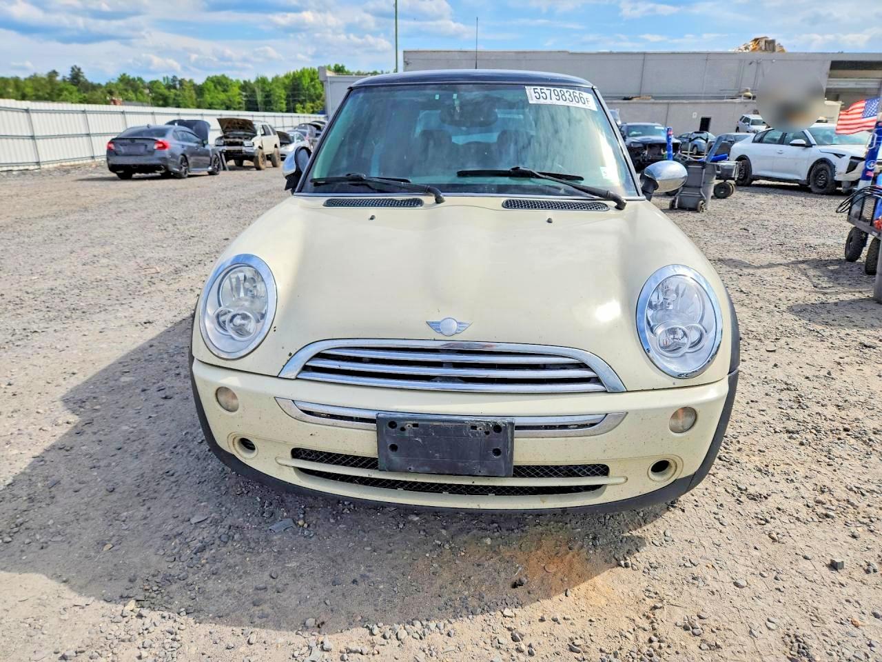 2006 Mini Cooper Cream vin: WMWRC33566TJ77485