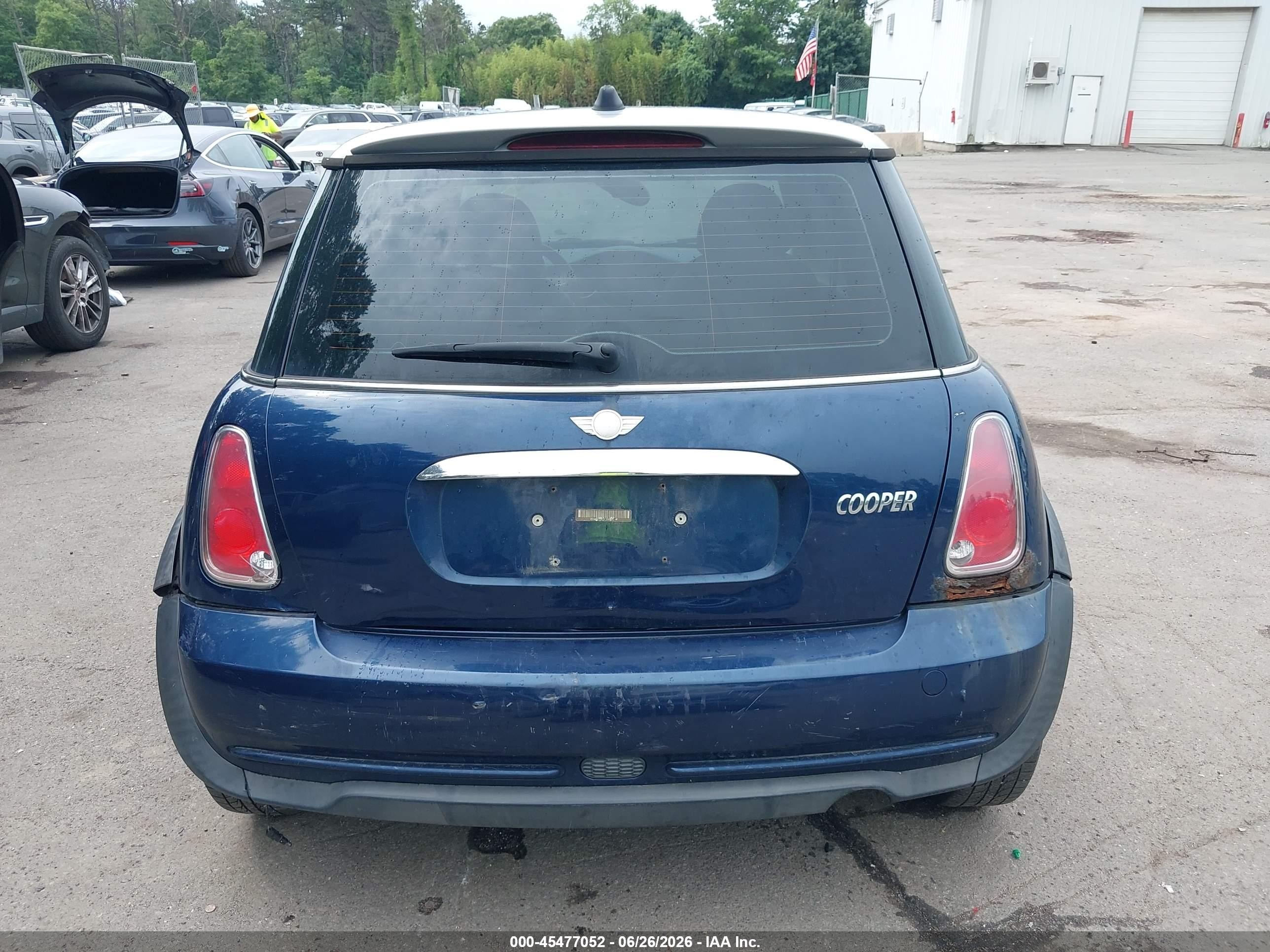 2006 Mini Cooper   Dark Blue vin: WMWRC33576TJ79553