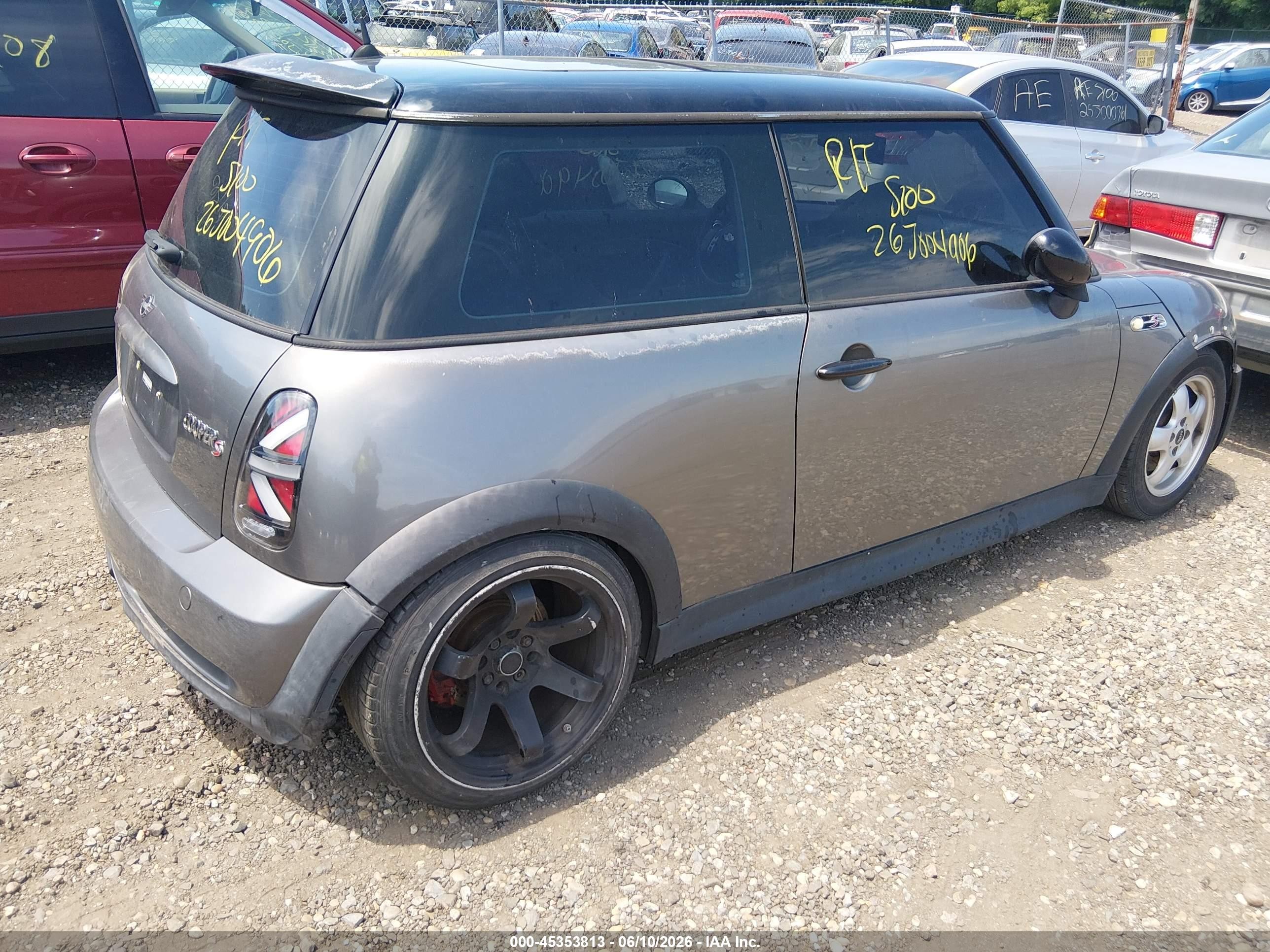 2003 Mini Cooper S   Gray vin: WMWRE33403TD71722