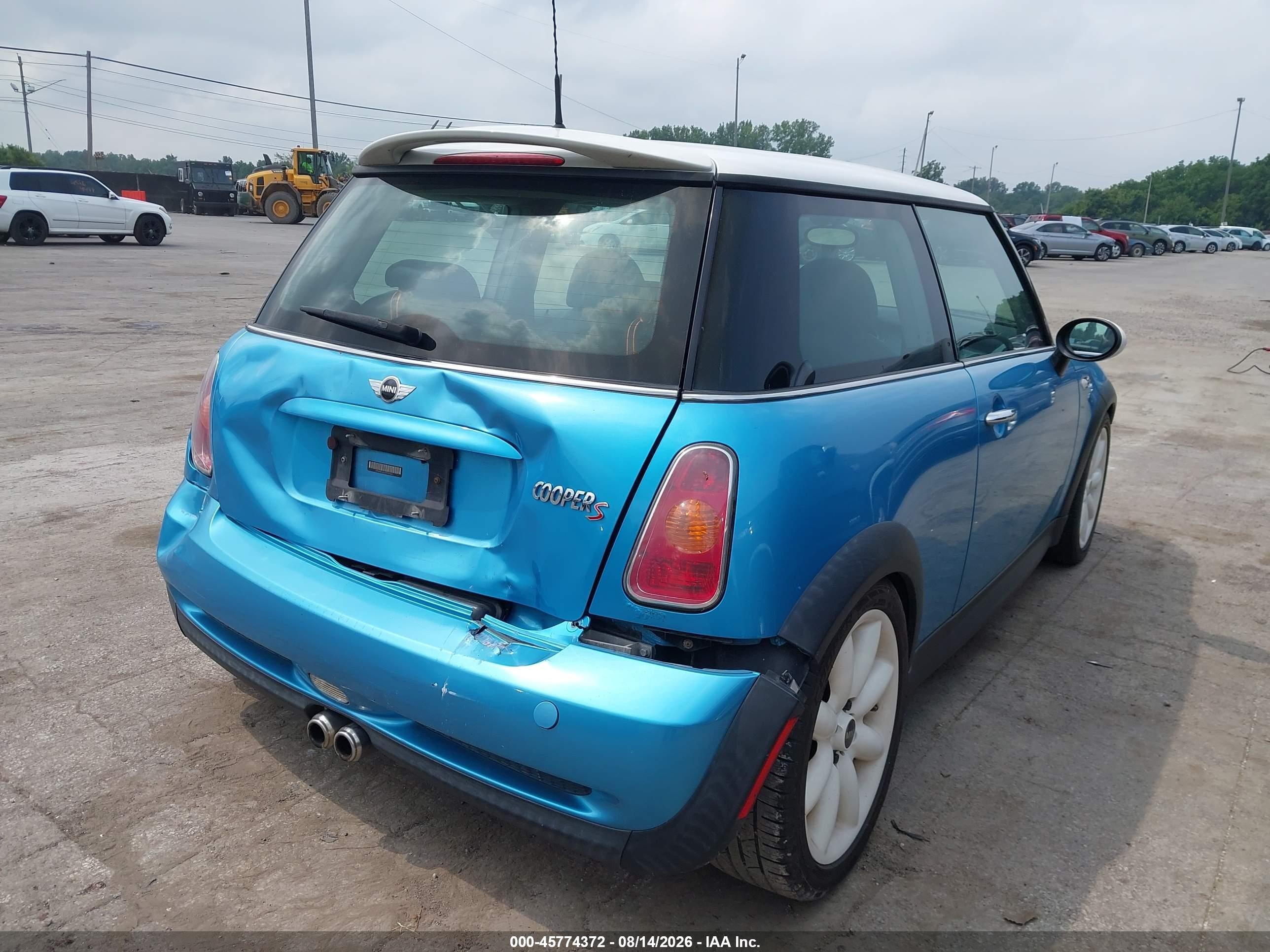 2003 Mini Cooper S   Синий vin: WMWRE33413TD59112