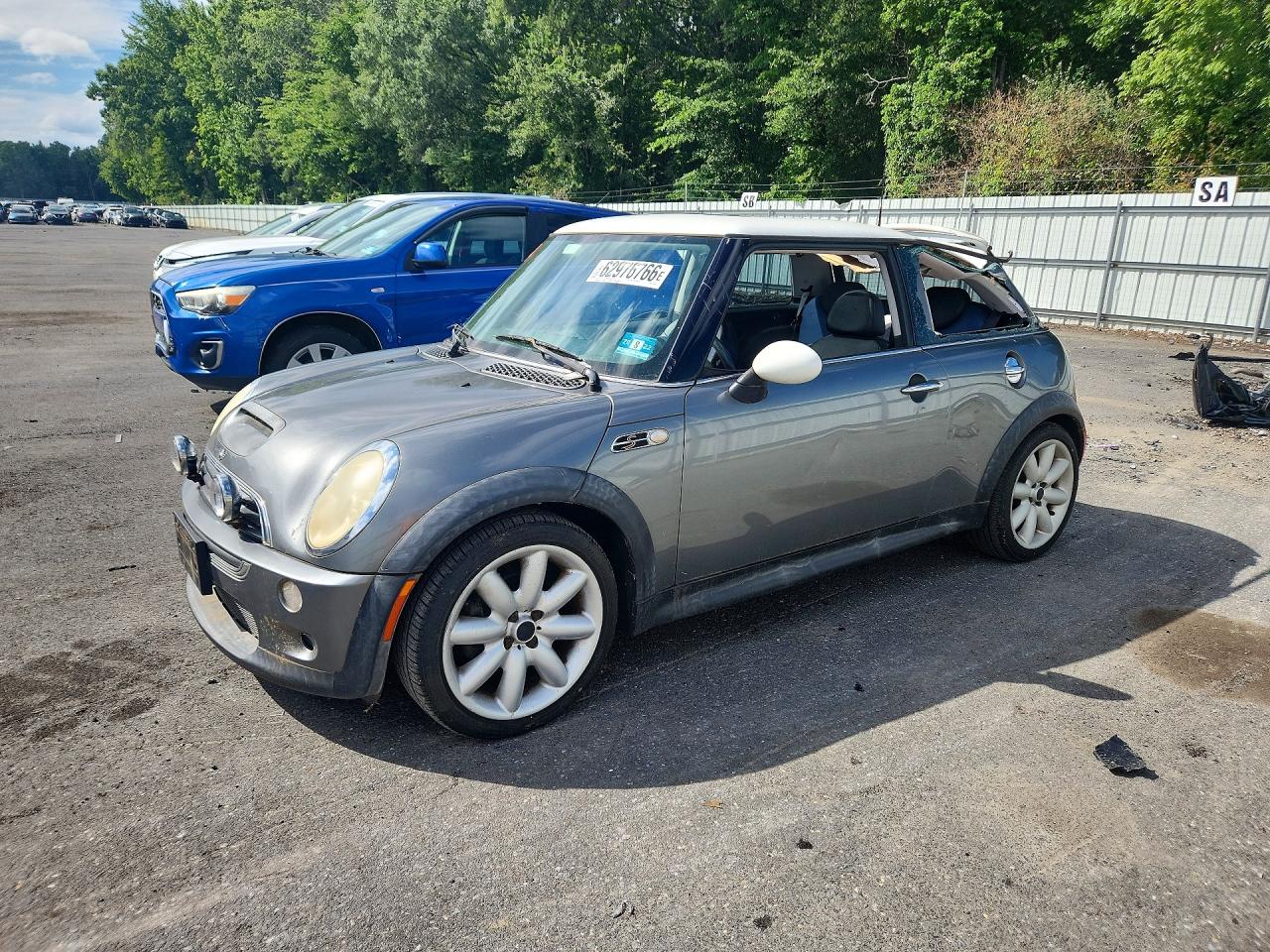 2002 Mini Cooper S Gray vin: WMWRE33422TD57464