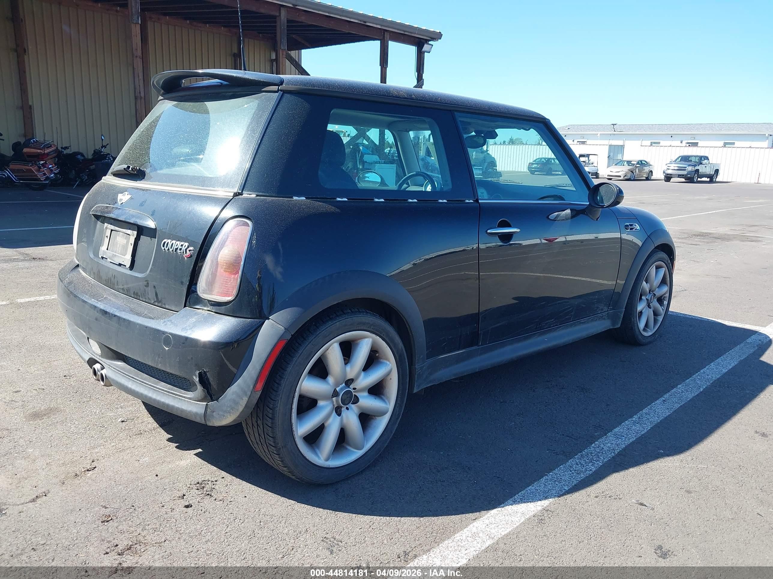 2003 Mini Cooper S Black vin: WMWRE33423TD64478