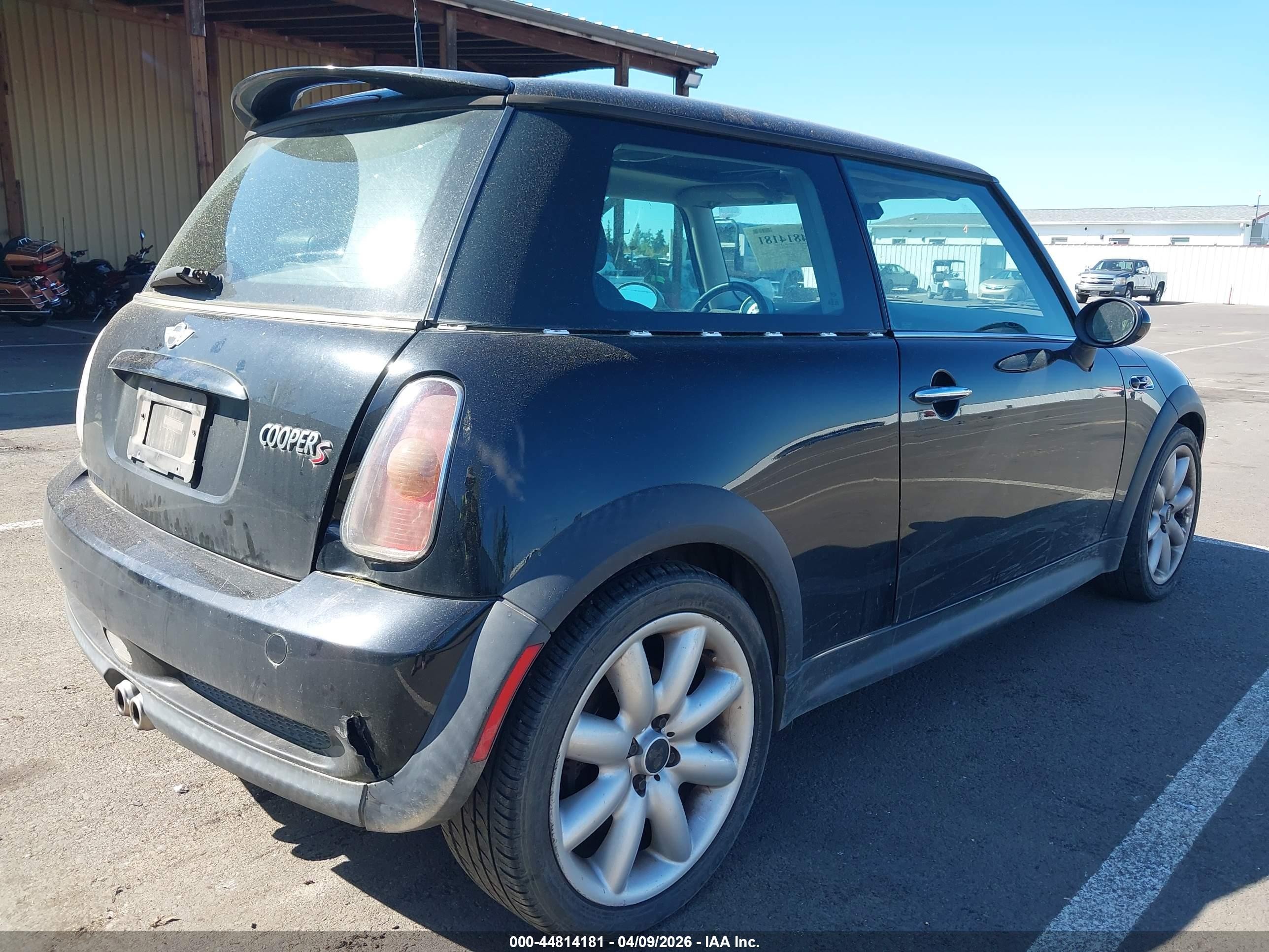 2003 Mini Cooper S Black vin: WMWRE33423TD64478