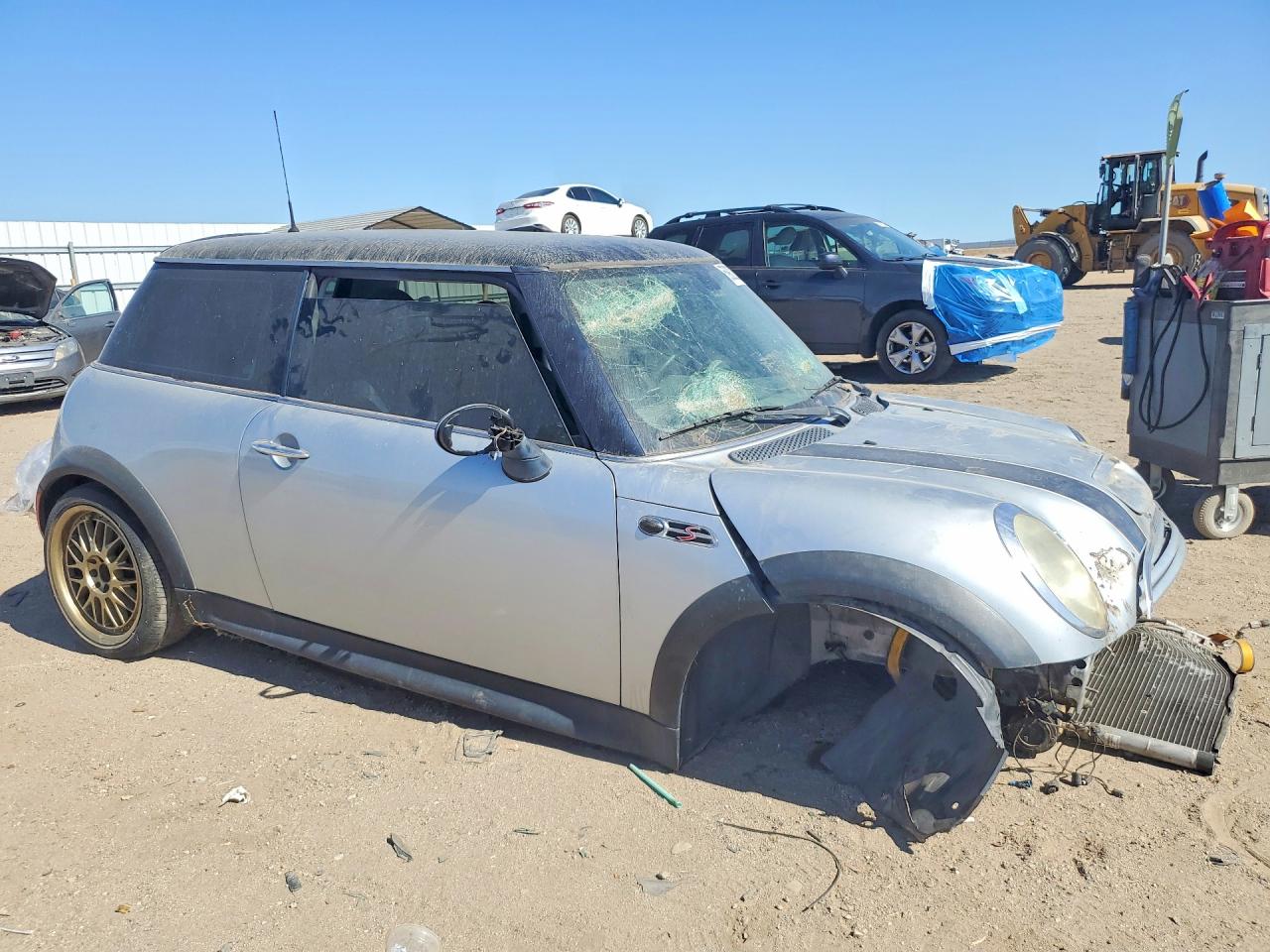 2004 Mini Cooper S Gray vin: WMWRE33424TD76468