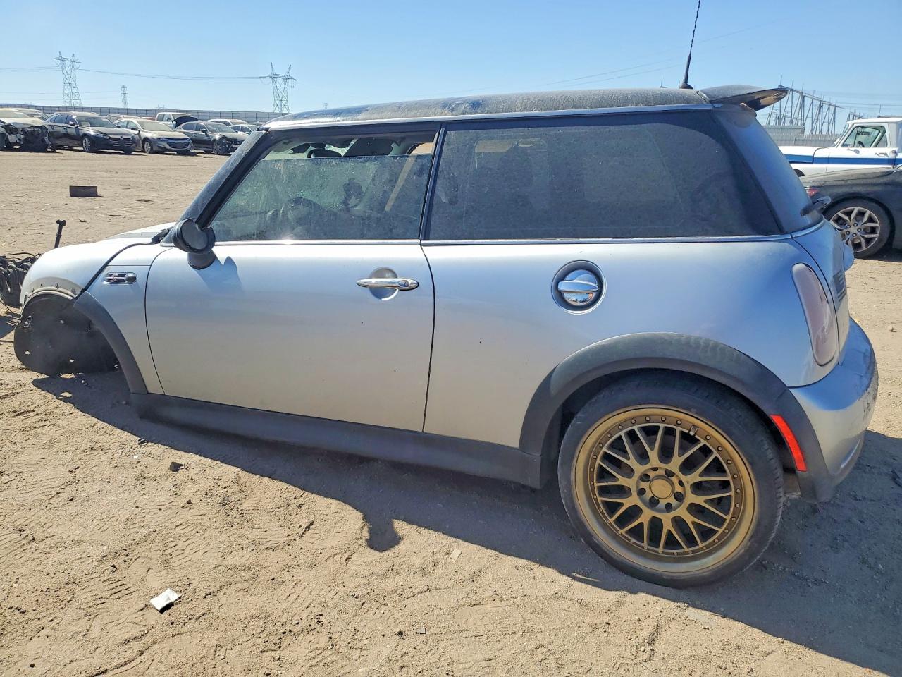 2004 Mini Cooper S Gray vin: WMWRE33424TD76468