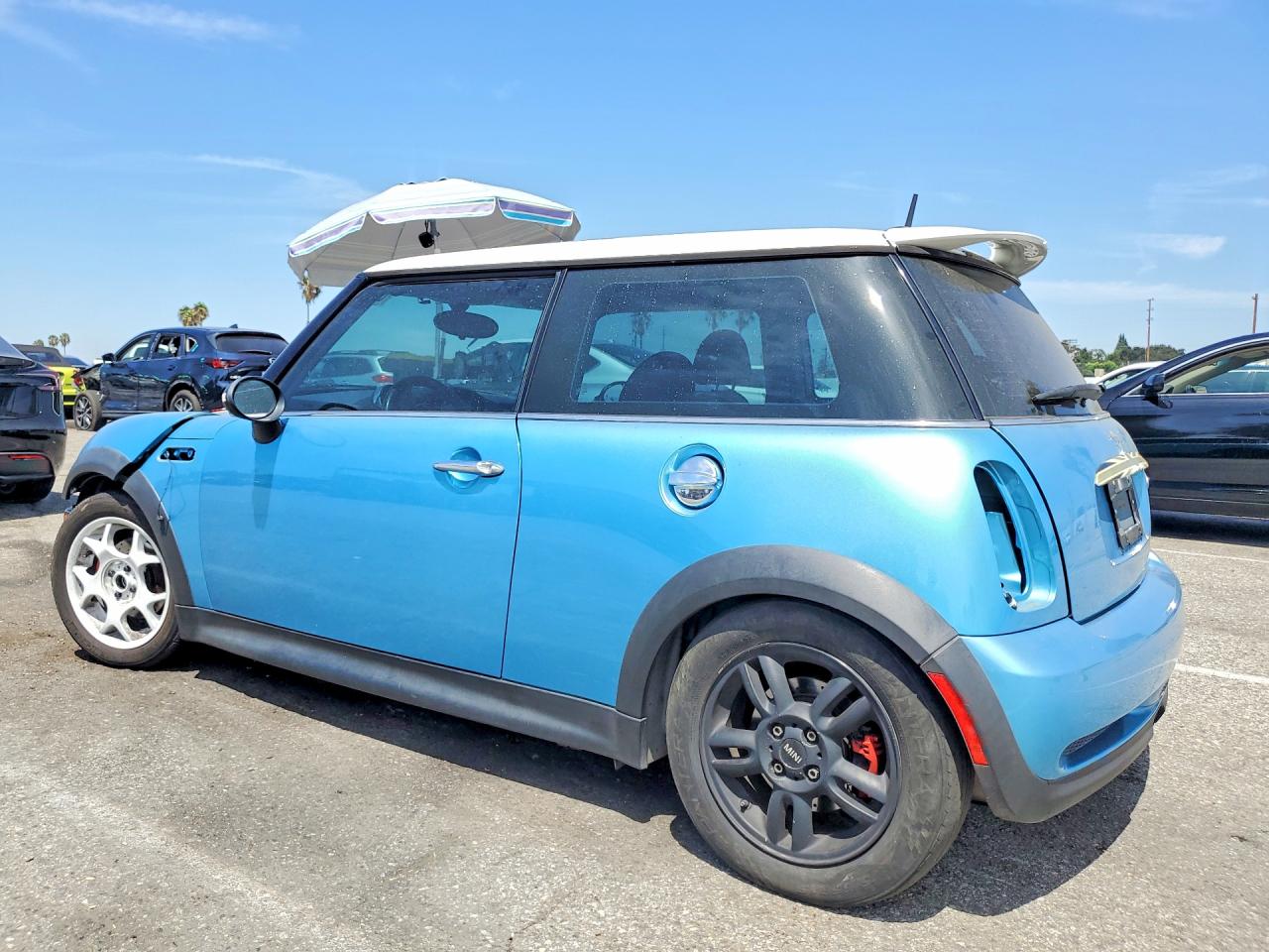 2005 Mini Cooper S Blue vin: WMWRE33435TD94589