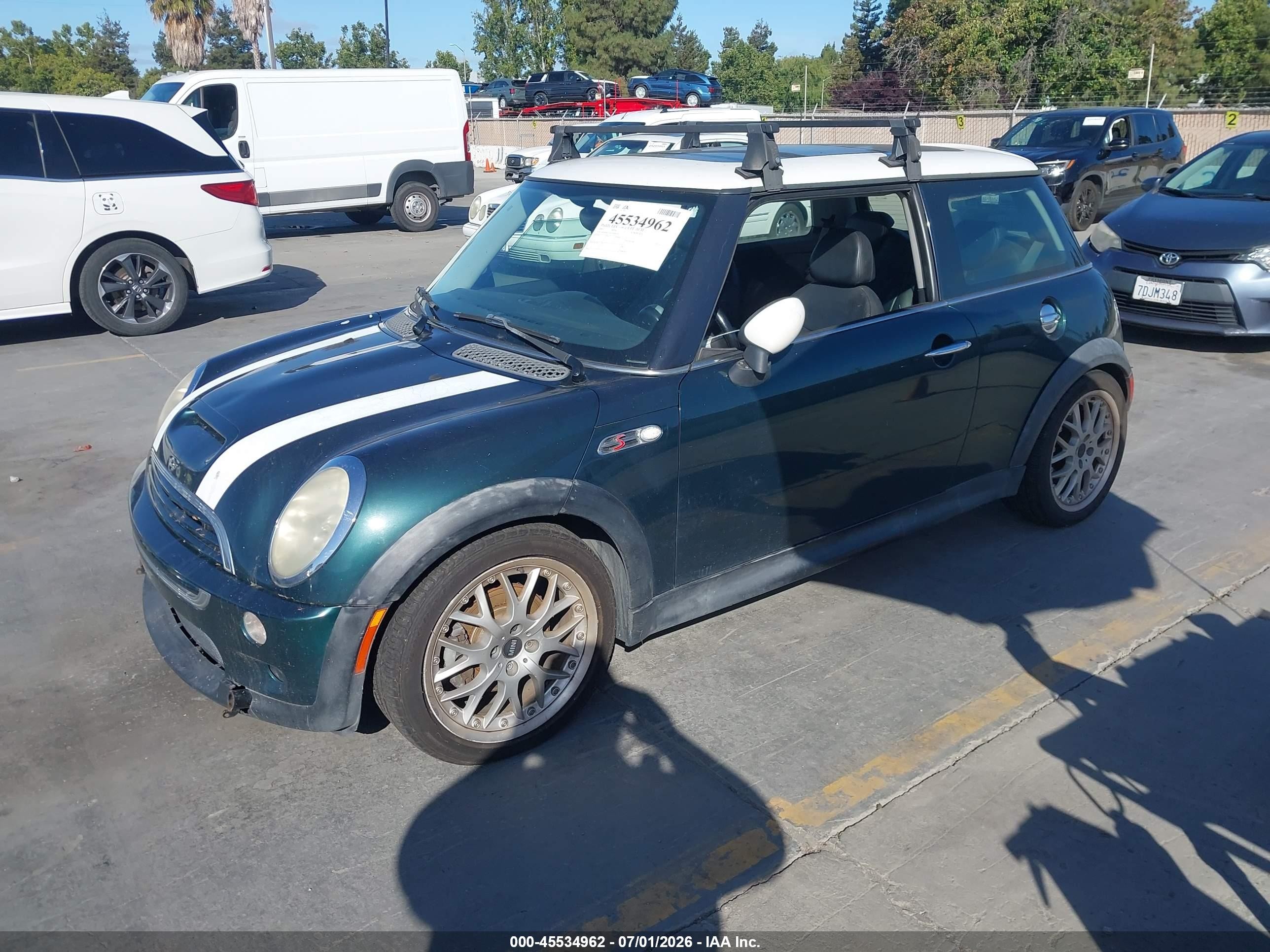 2003 Mini Cooper S   Green vin: WMWRE33443TD60979