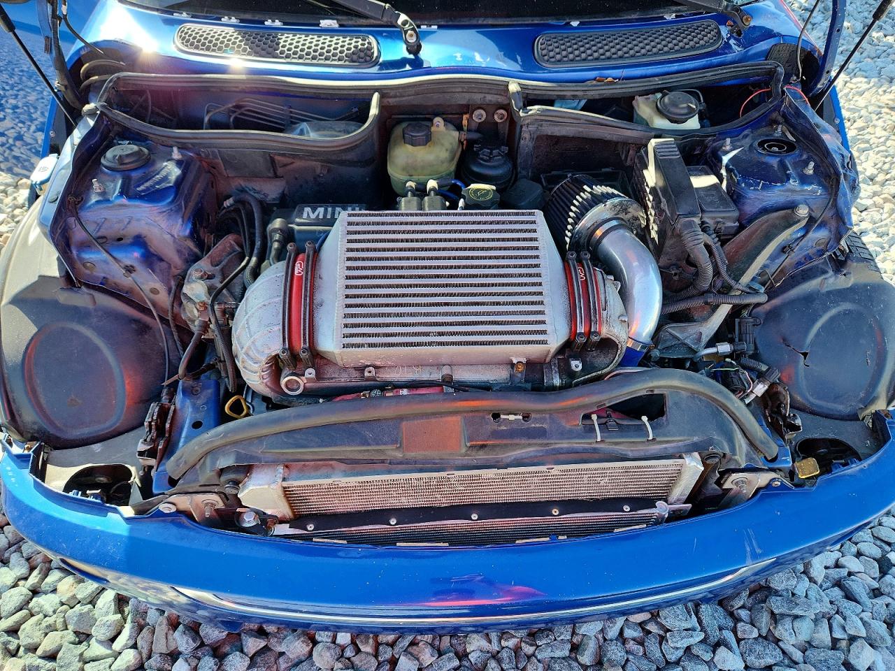 2005 Mini Cooper S Blue vin: WMWRE33445TD94259