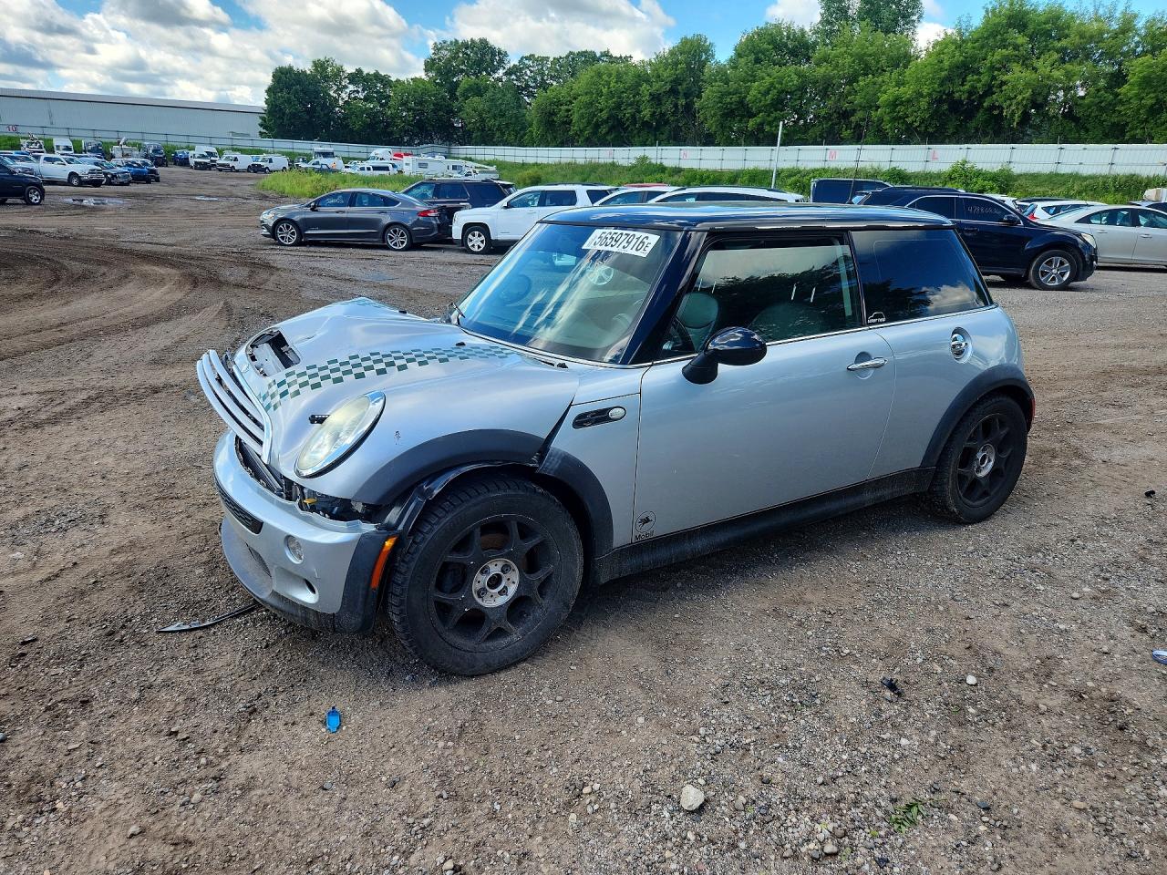 2002 Mini Cooper S Серебряный vin: WMWRE33462TD56737