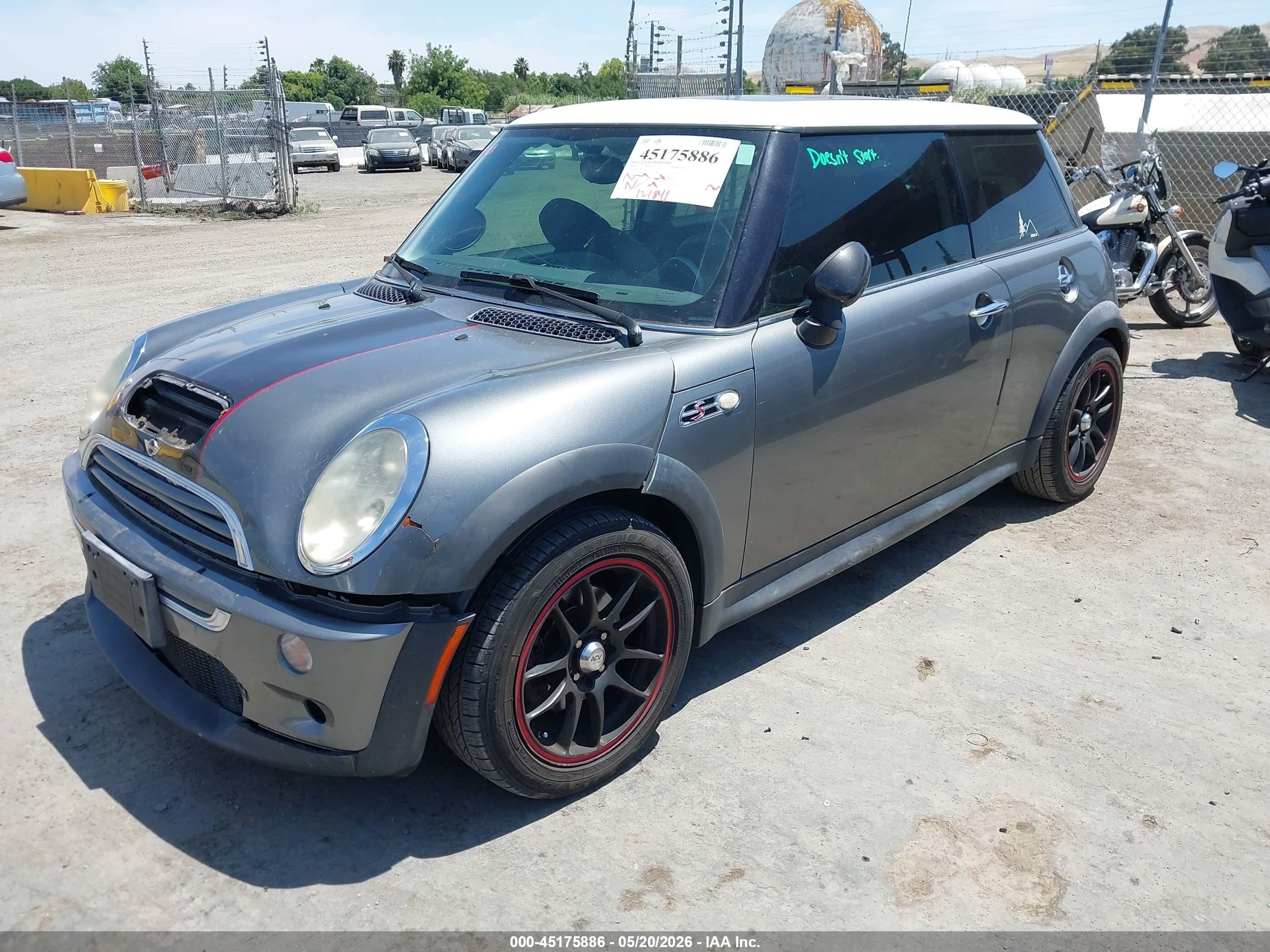 2002 Mini Cooper S   Серый vin: WMWRE33482TD52530