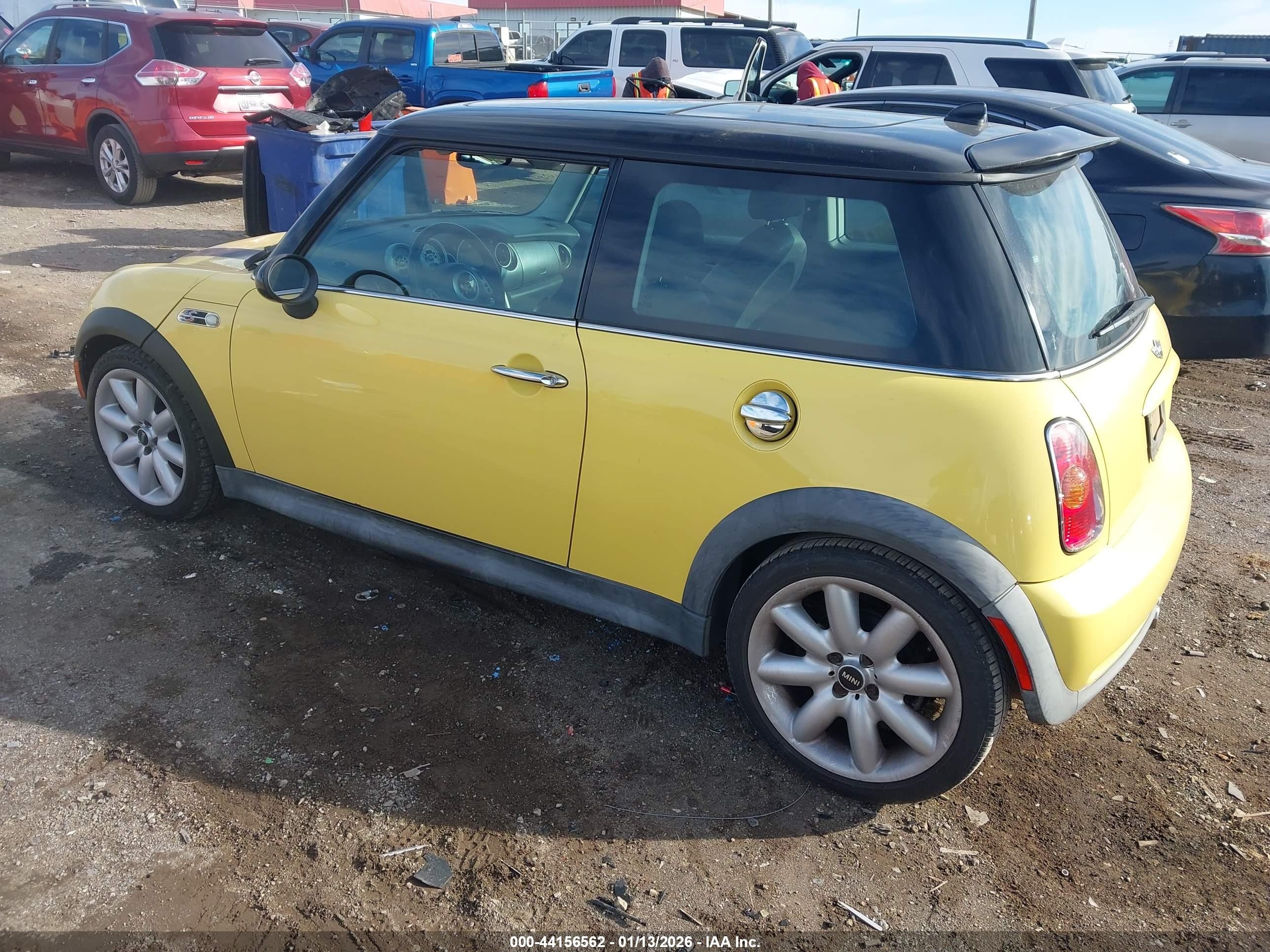 2002 Mini Cooper S   Yellow vin: WMWRE33482TD55413