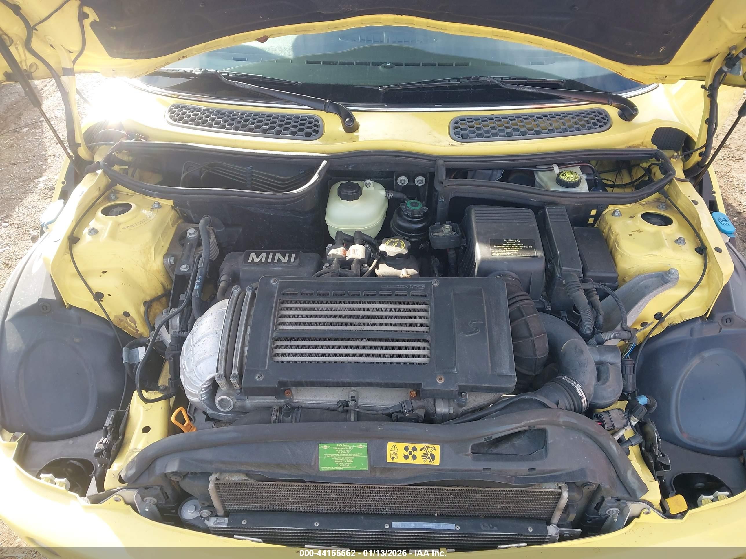 2002 Mini Cooper S   Yellow vin: WMWRE33482TD55413