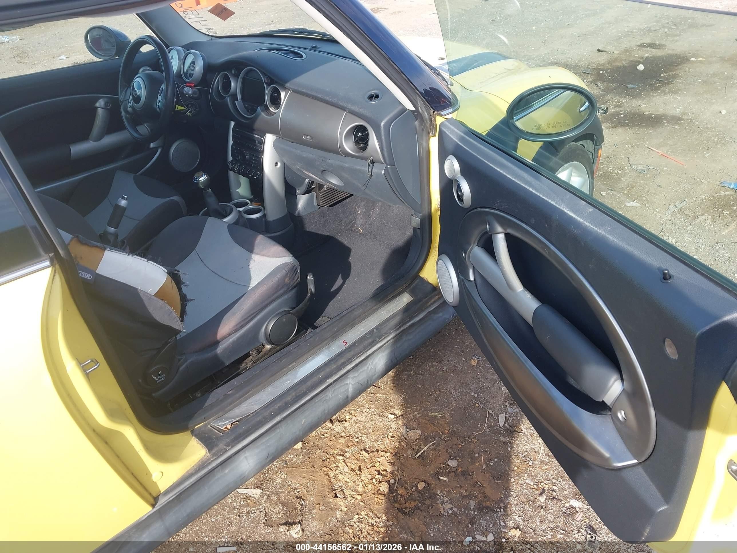 2002 Mini Cooper S   Yellow vin: WMWRE33482TD55413