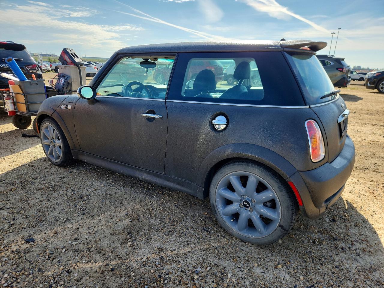 2004 Mini Cooper S Black vin: WMWRE33484TD86387