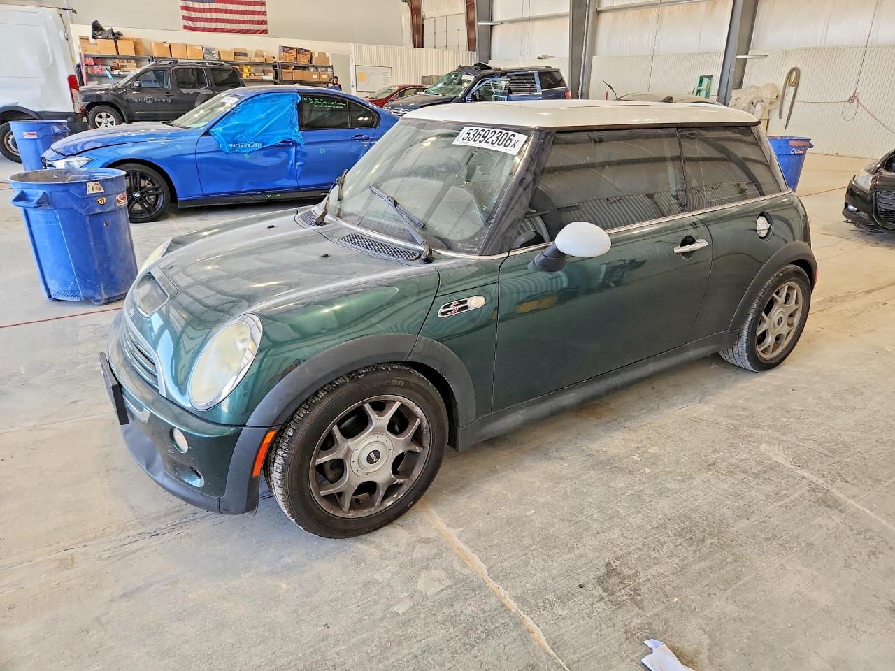 2005 Mini Cooper S Green vin: WMWRE33535TL12608