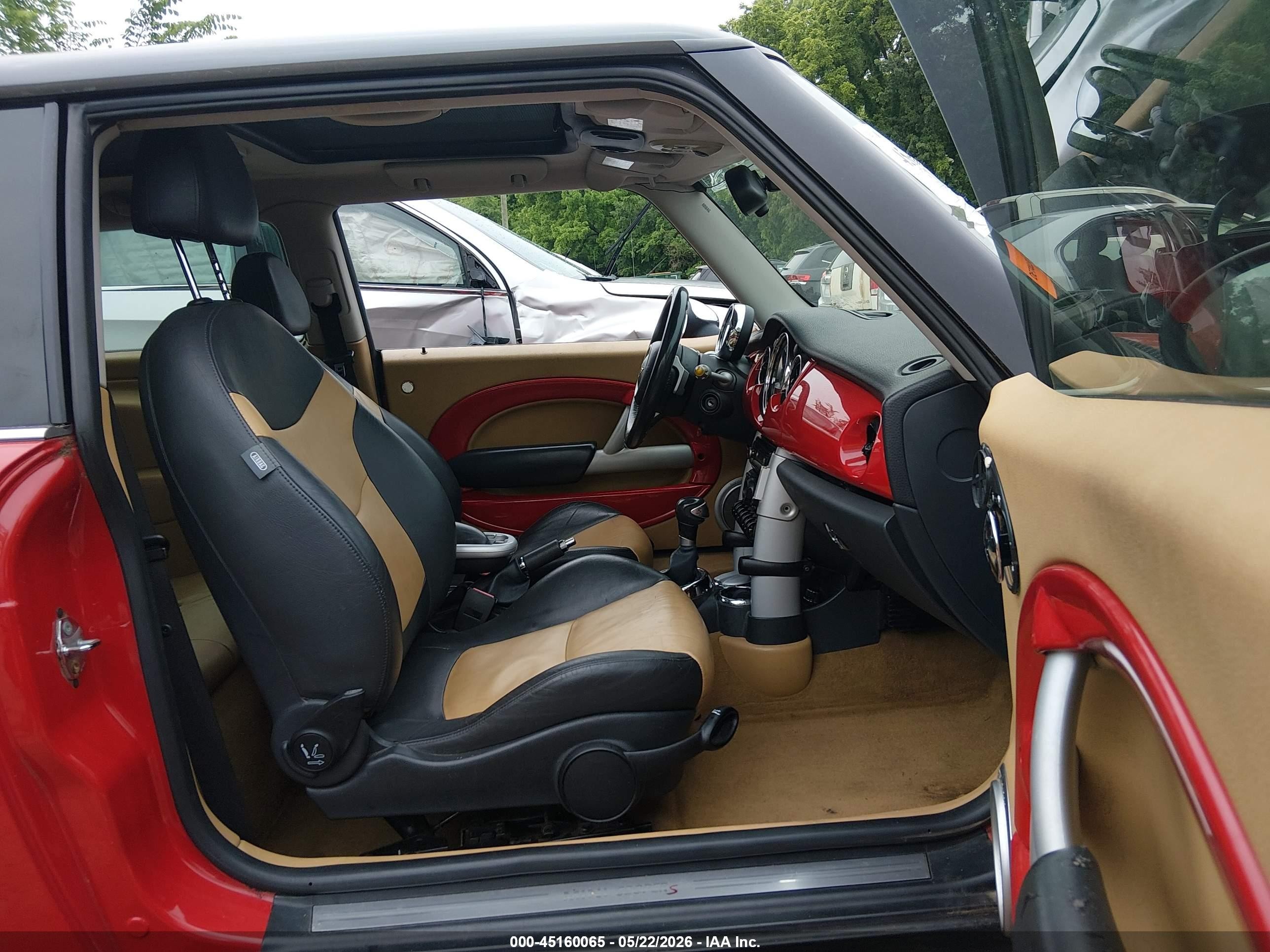 2006 Mini Cooper S Красный vin: WMWRE33546TJ36248