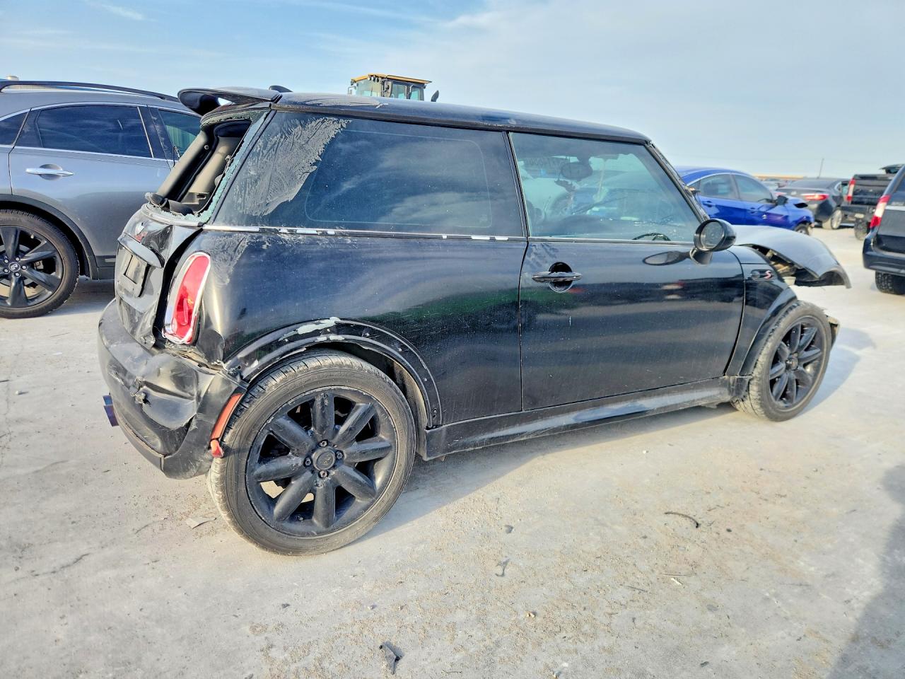 2006 Mini Cooper S Black vin: WMWRE33556TN25707