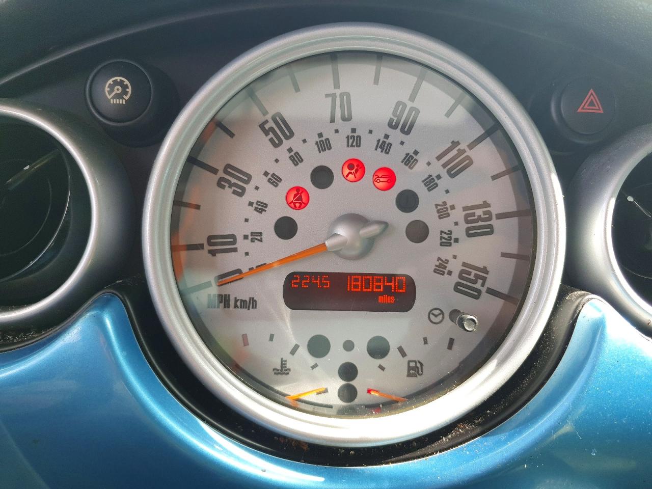 2005 Mini Cooper S Blue vin: WMWRE33565TL14014
