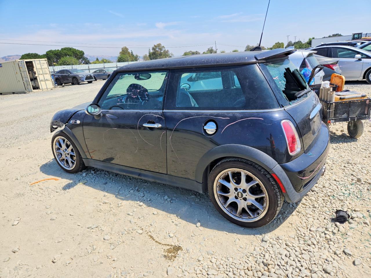 2006 Mini Cooper S Black vin: WMWRE33586TJ40304