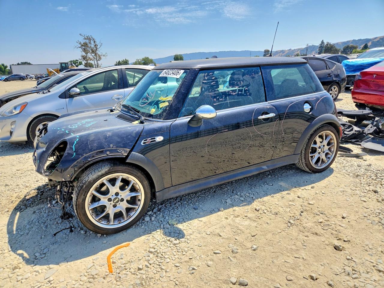 2006 Mini Cooper S Black vin: WMWRE33586TJ40304