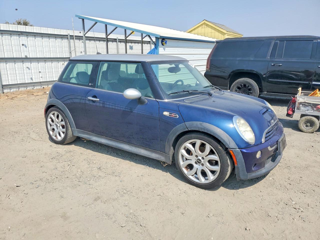 2006 Mini Cooper S Blue vin: WMWRE33596TJ37461