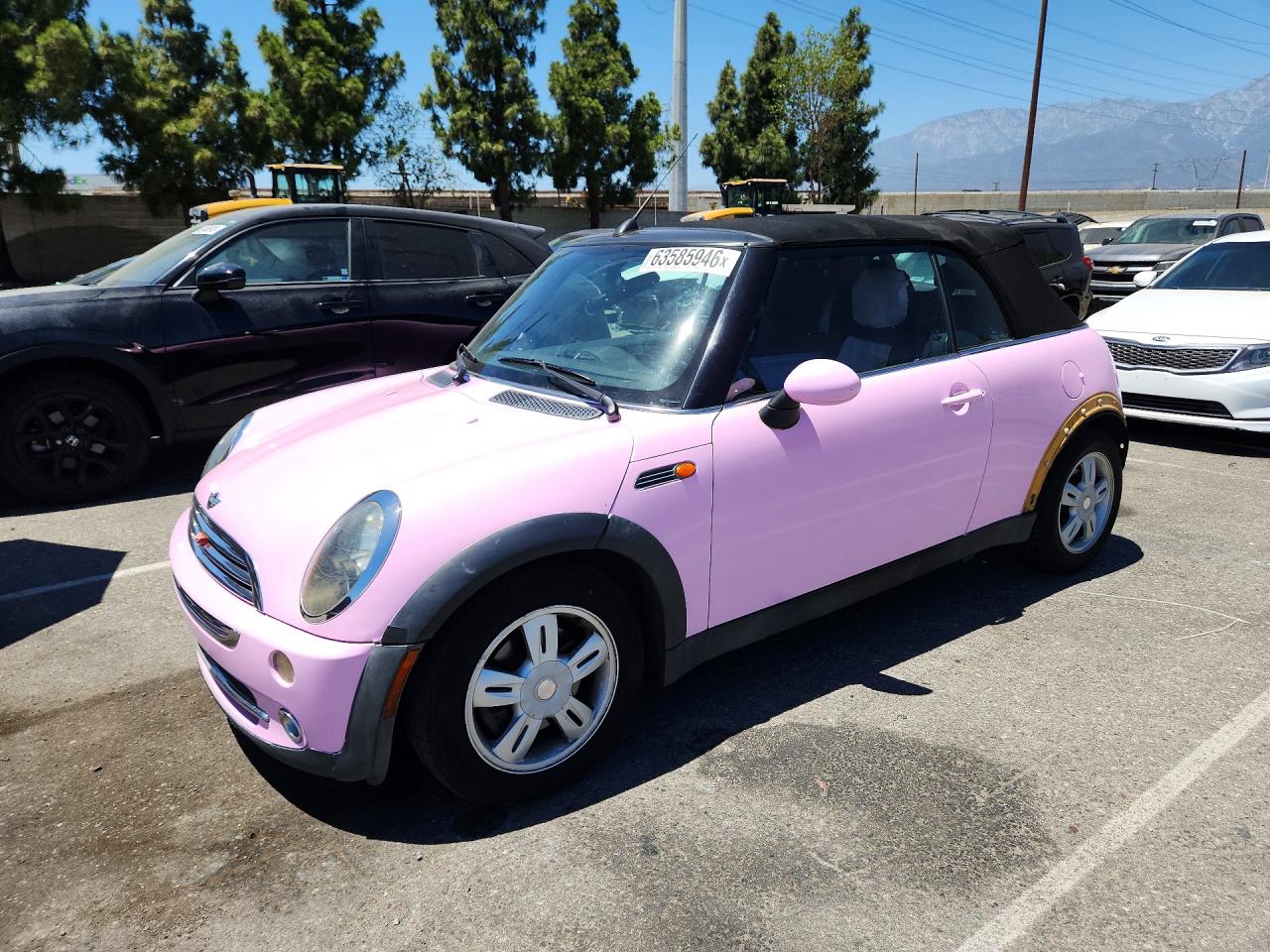 2007 Mini Cooper Pink vin: WMWRF33537TG17478