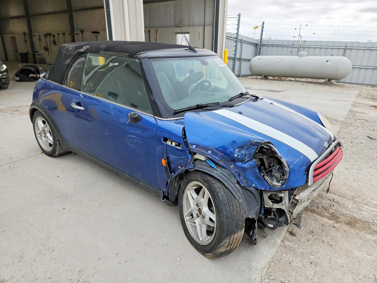 2007 Mini Cooper Blue vin: WMWRF33567TG16664