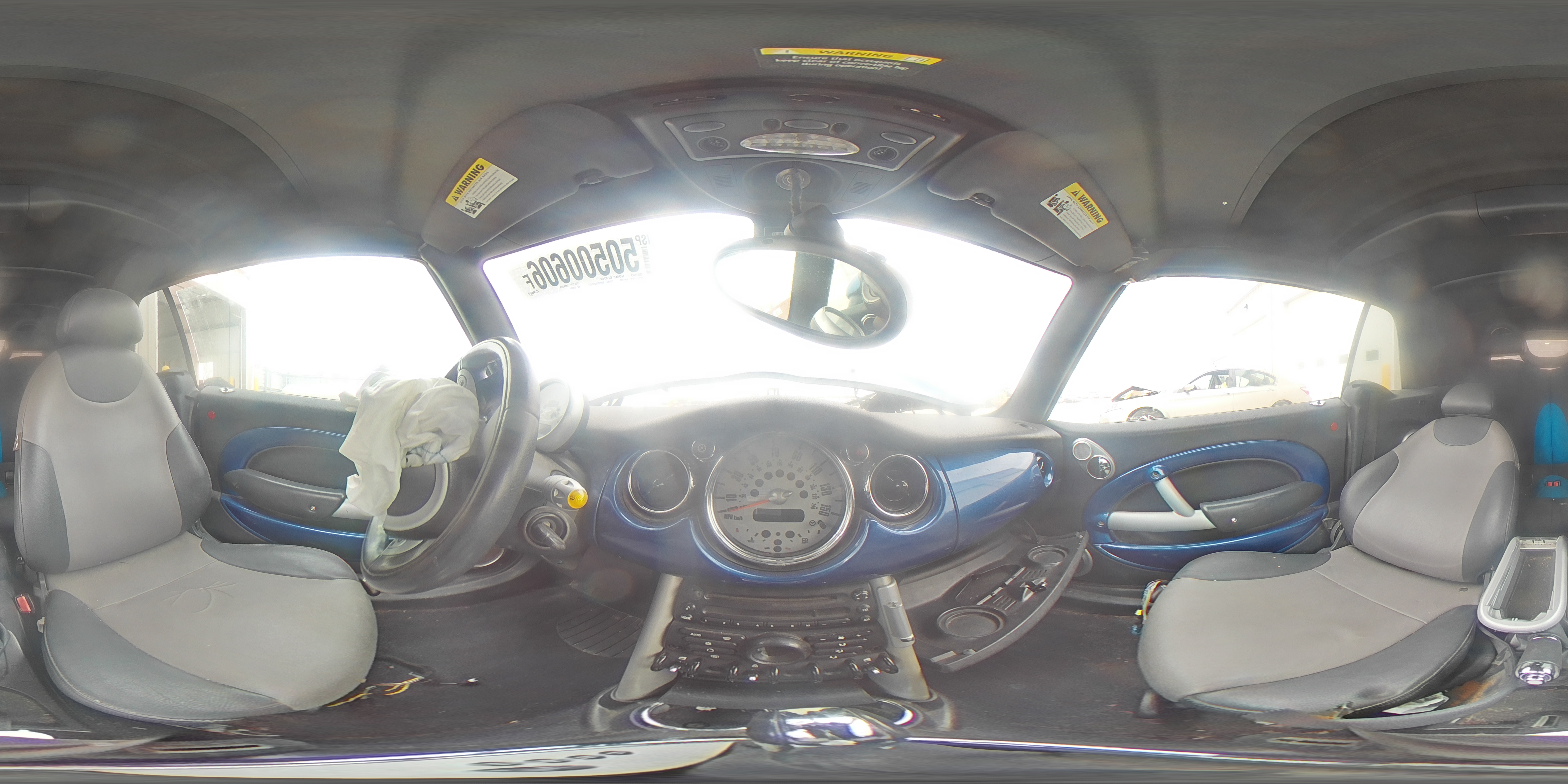 2007 Mini Cooper Blue vin: WMWRF33567TG16664