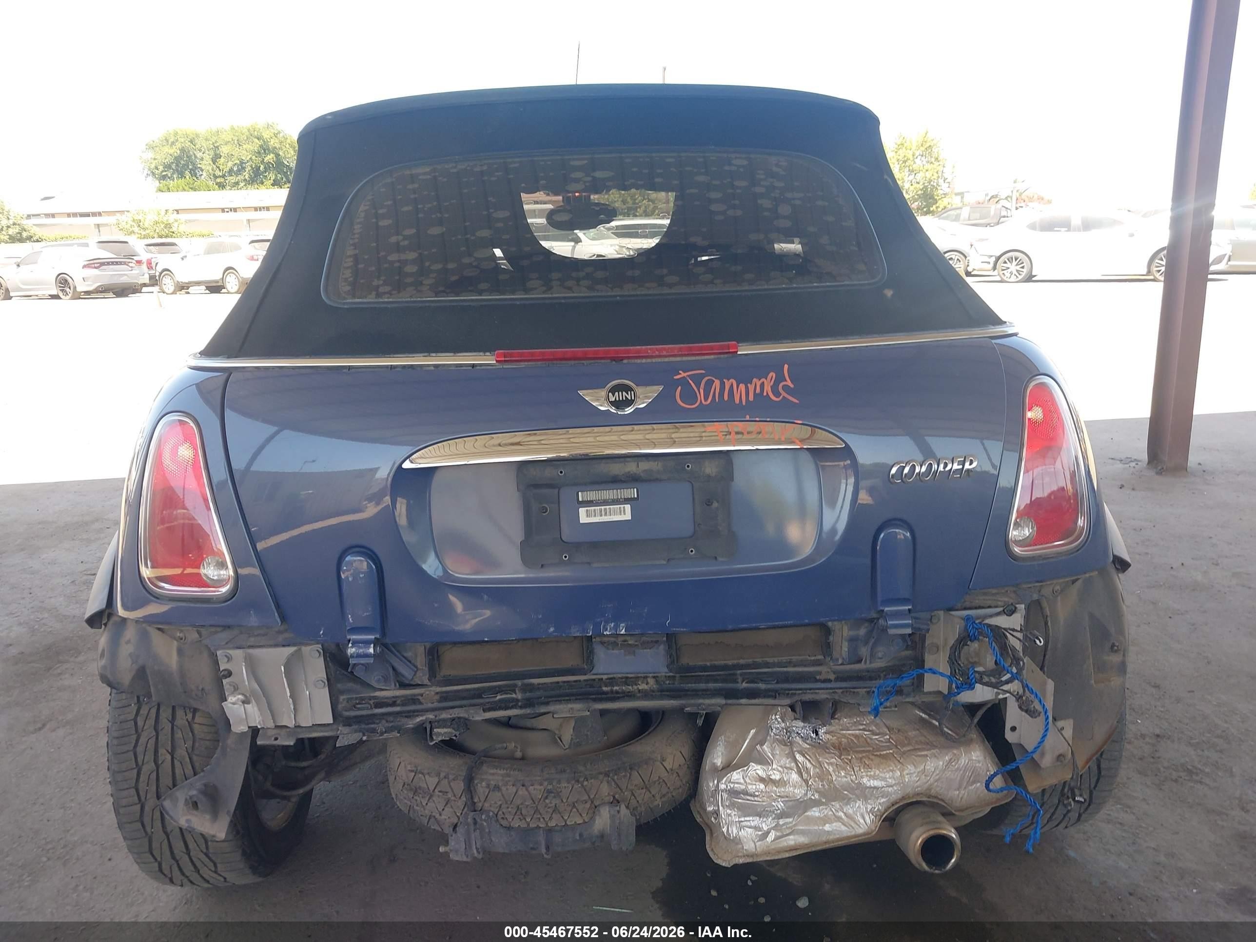2005 Mini Cooper   Blue vin: WMWRF33585TG13360