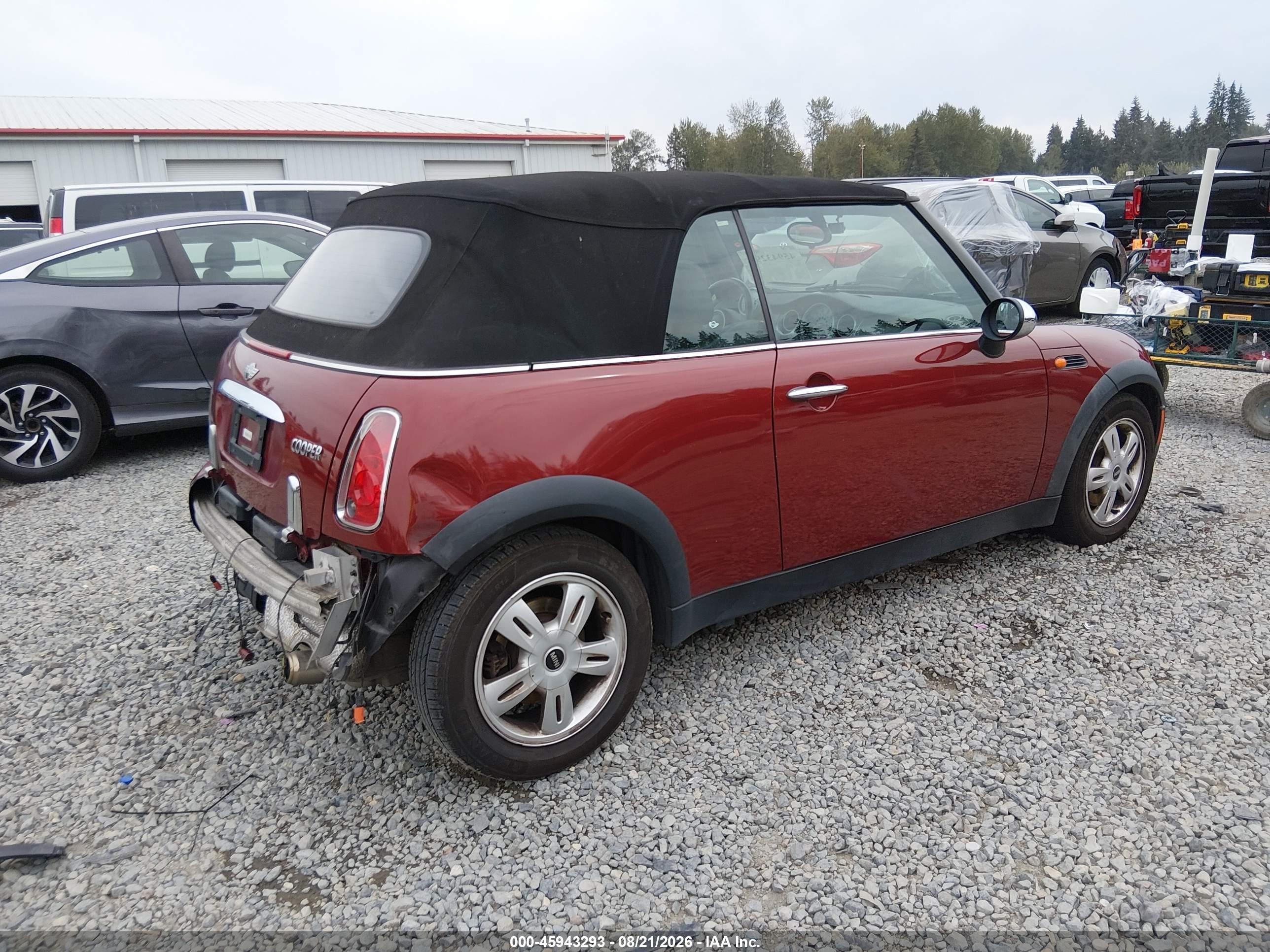 2007 Mini Cooper Maroon vin: WMWRF33587TG17296