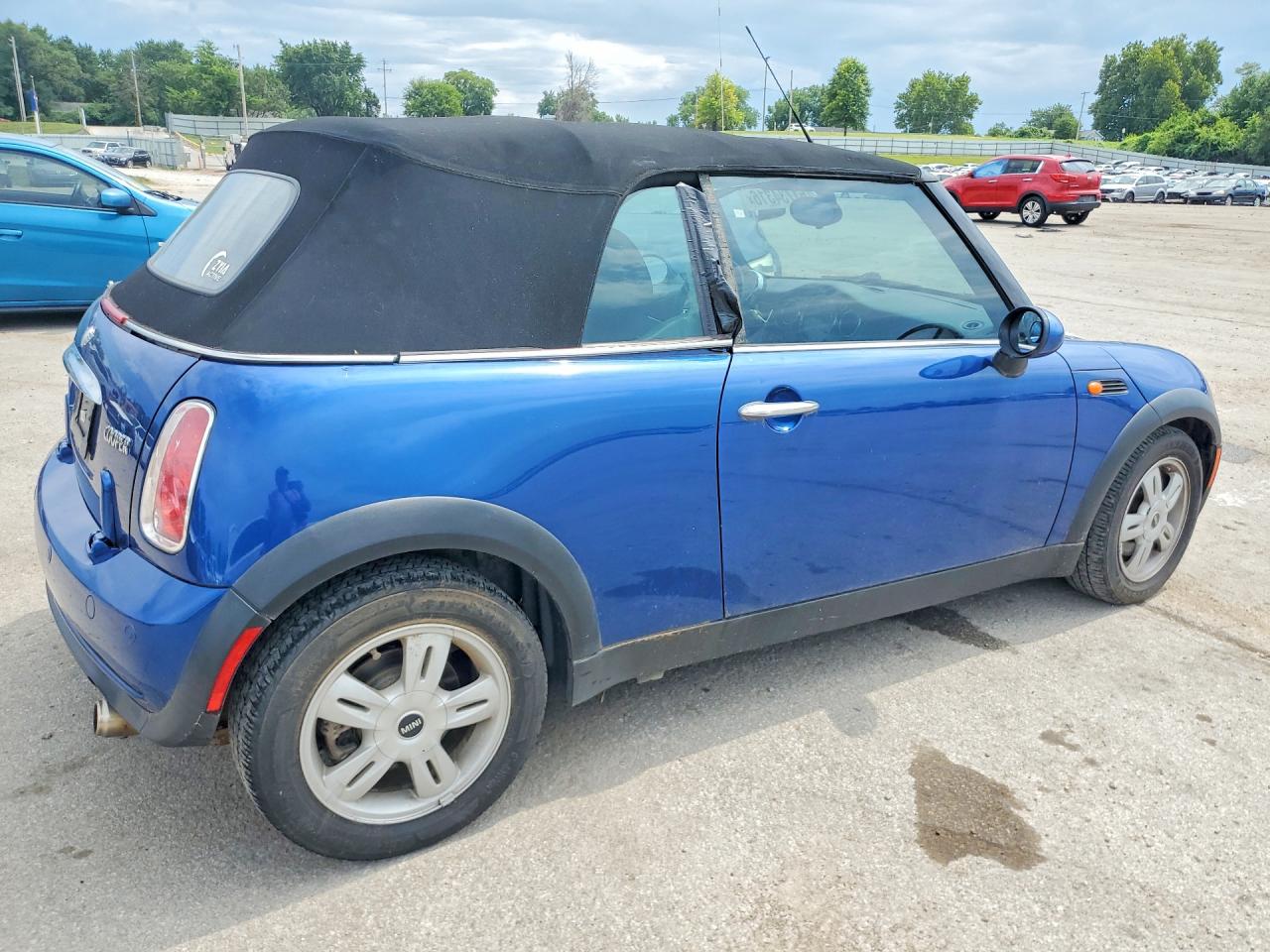 2008 Mini Cooper Синий vin: WMWRF33598TF68286