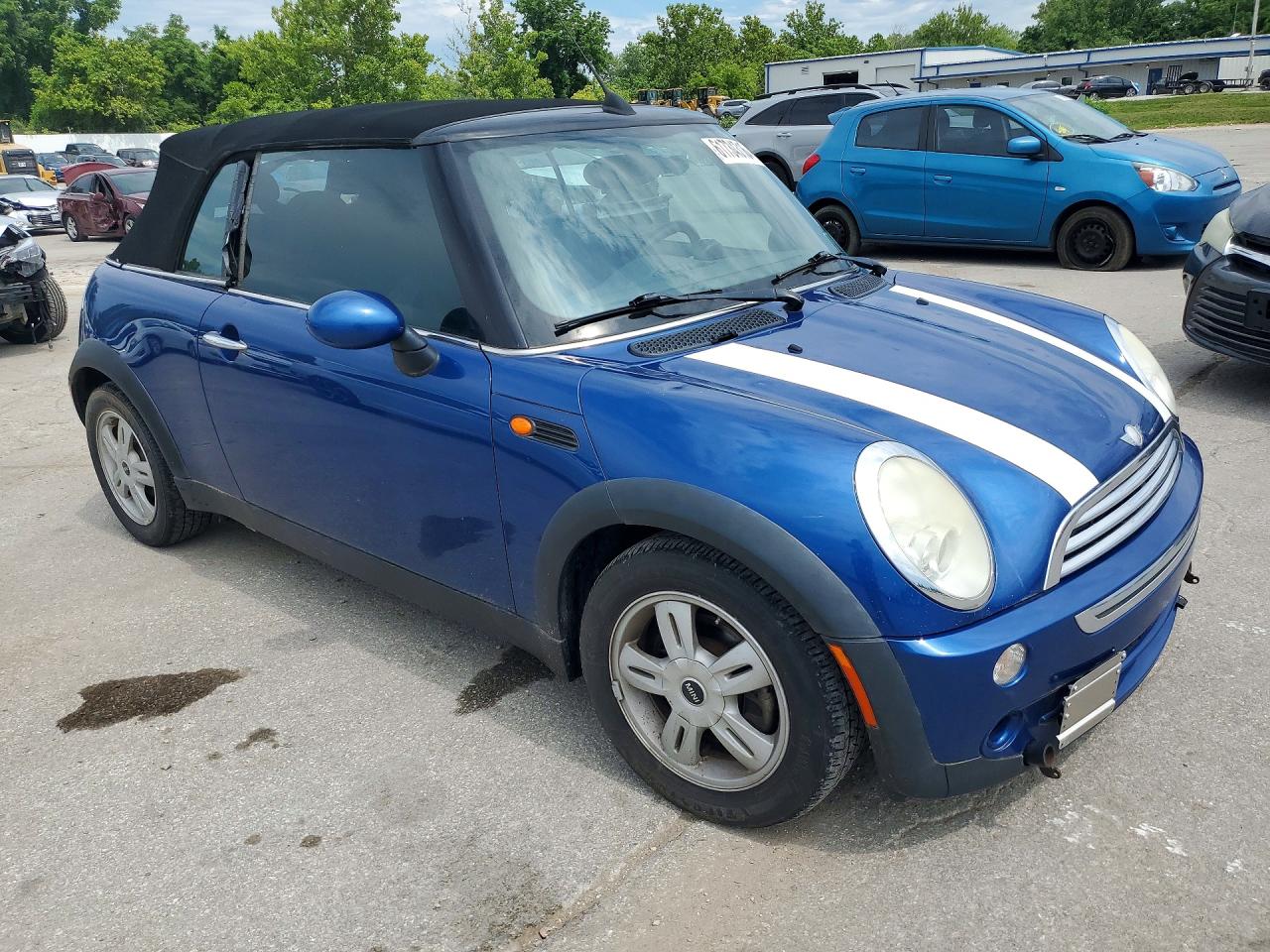 2008 Mini Cooper Синий vin: WMWRF33598TF68286
