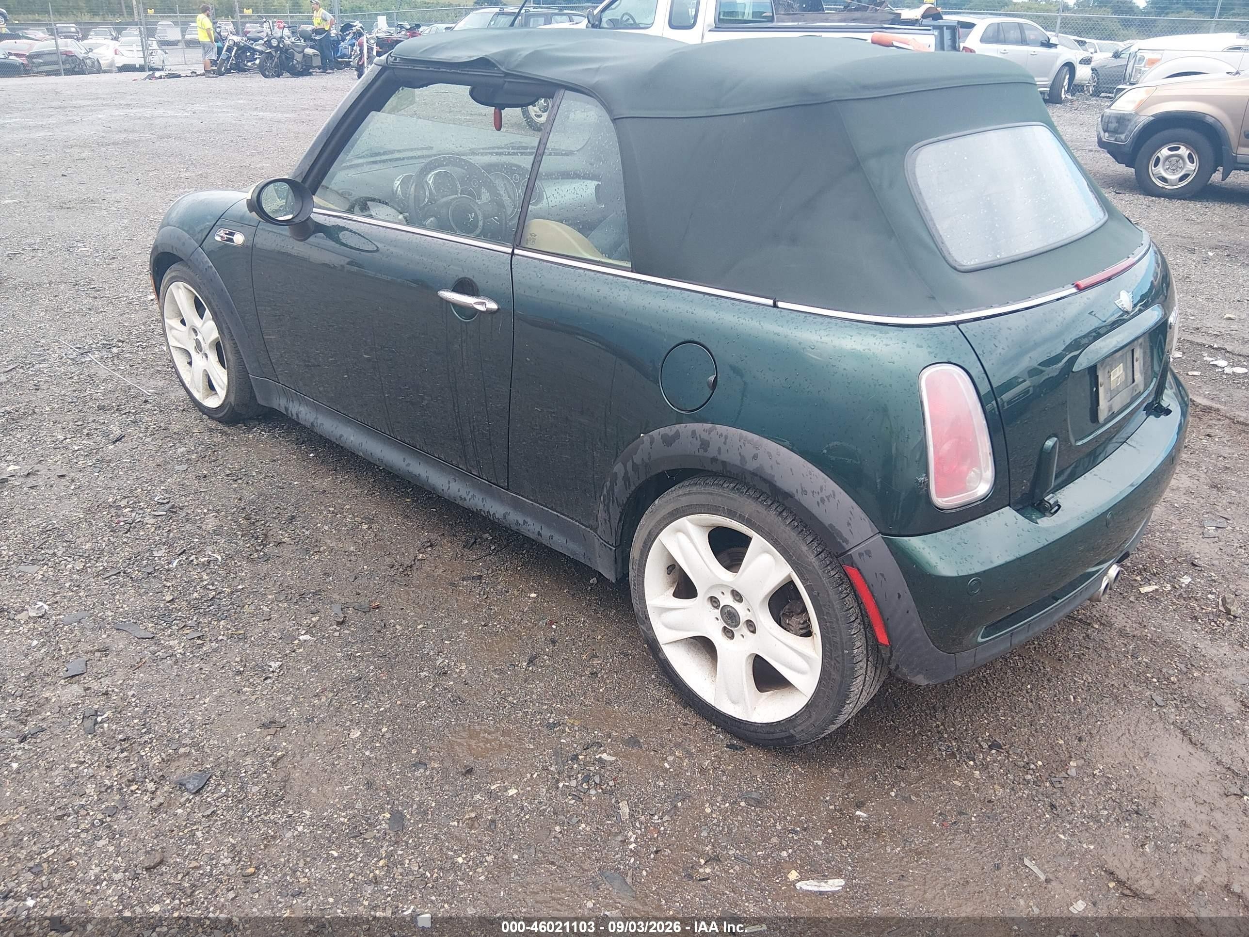 2005 Mini Cooper S   Зеленый vin: WMWRH33435TF80723