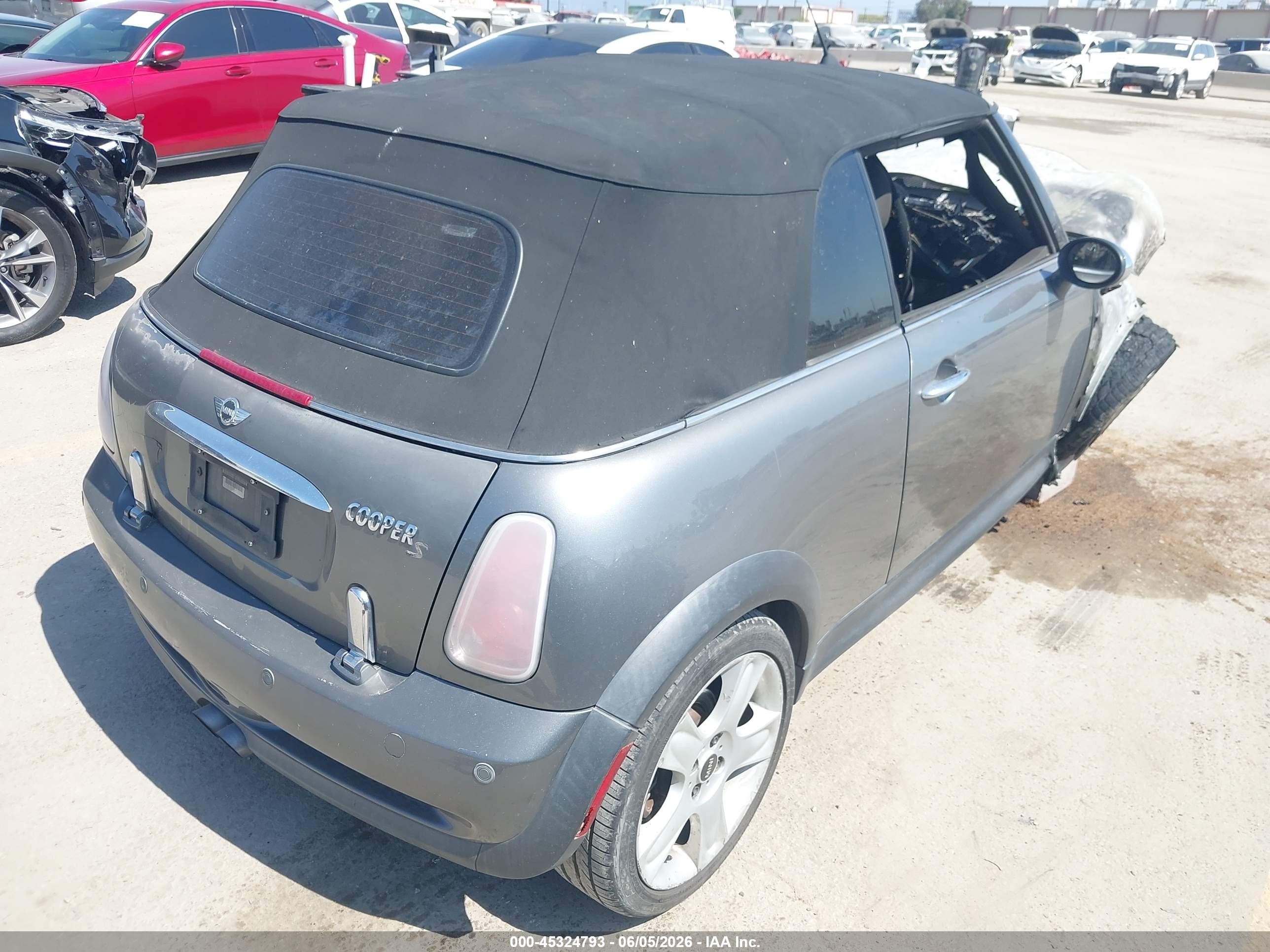 2005 Mini Cooper S   Серый vin: WMWRH33475TF81812